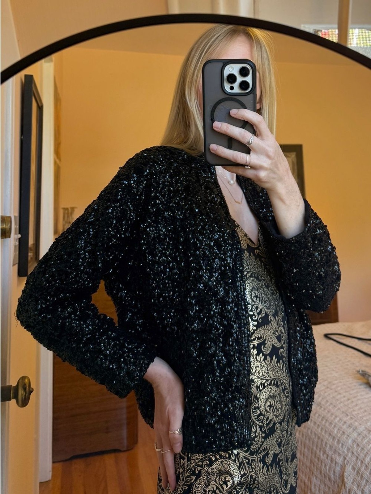 1960’s hand-beaded Black Sequin vintage Jacket -Peacock Hong Kong 1960’s hand-beaded Black Sequin vintage Jacket -Peacock Hong Kong