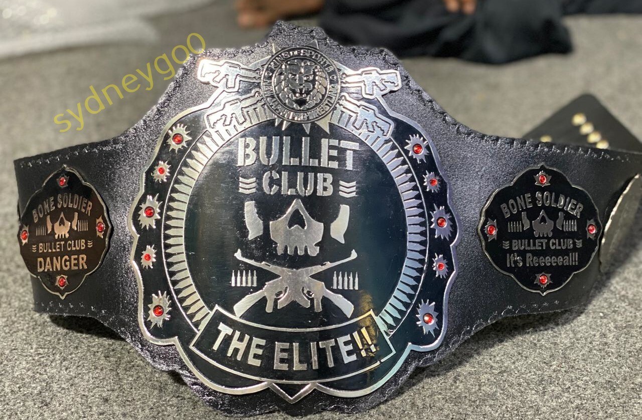 New Bullet Club World Wrestling Championship Belt 2mm Plated Adult Size New Bullet Club World Wrestling Championship Belt 2mm Plated Adult Size