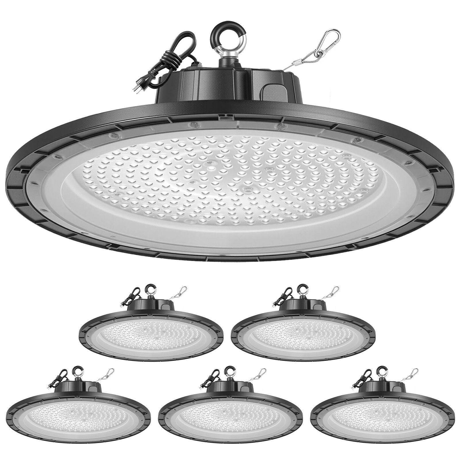VEVOR 6 Pack LED High Bay Lights 5000K 250W 36000LM for Warehouse Shop Barn