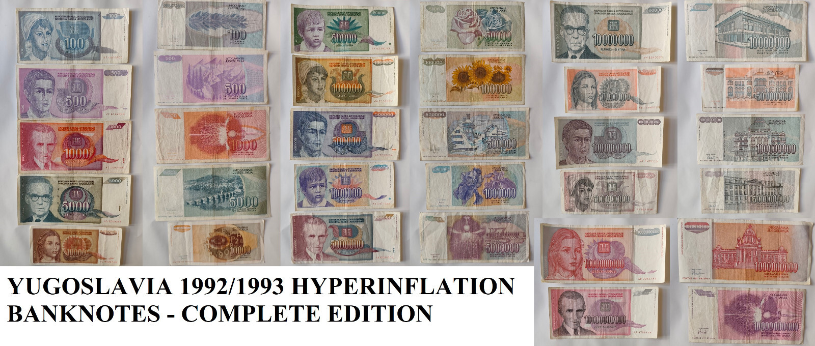Yugoslavia 1992/93 Hyperinflation - Bundle Yugoslavia 1992/93 Hyperinflation - Bundle