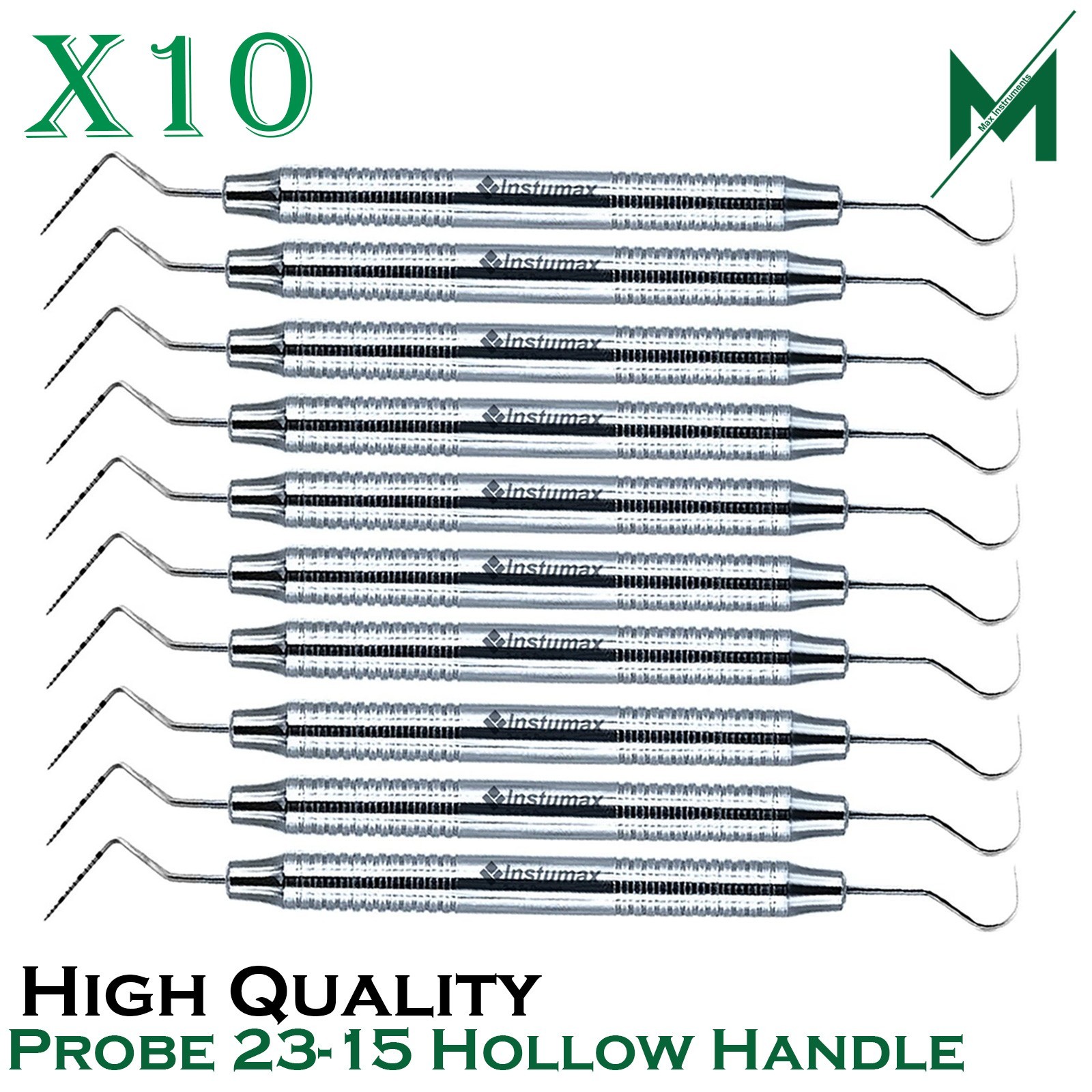 Dental Perio Explorer 23 Probe UNC 15 Hallow Handle Color Marking Double Ended Dental Perio Explorer 23 Probe UNC 15 Hallow Handle Color Marking Double Ended