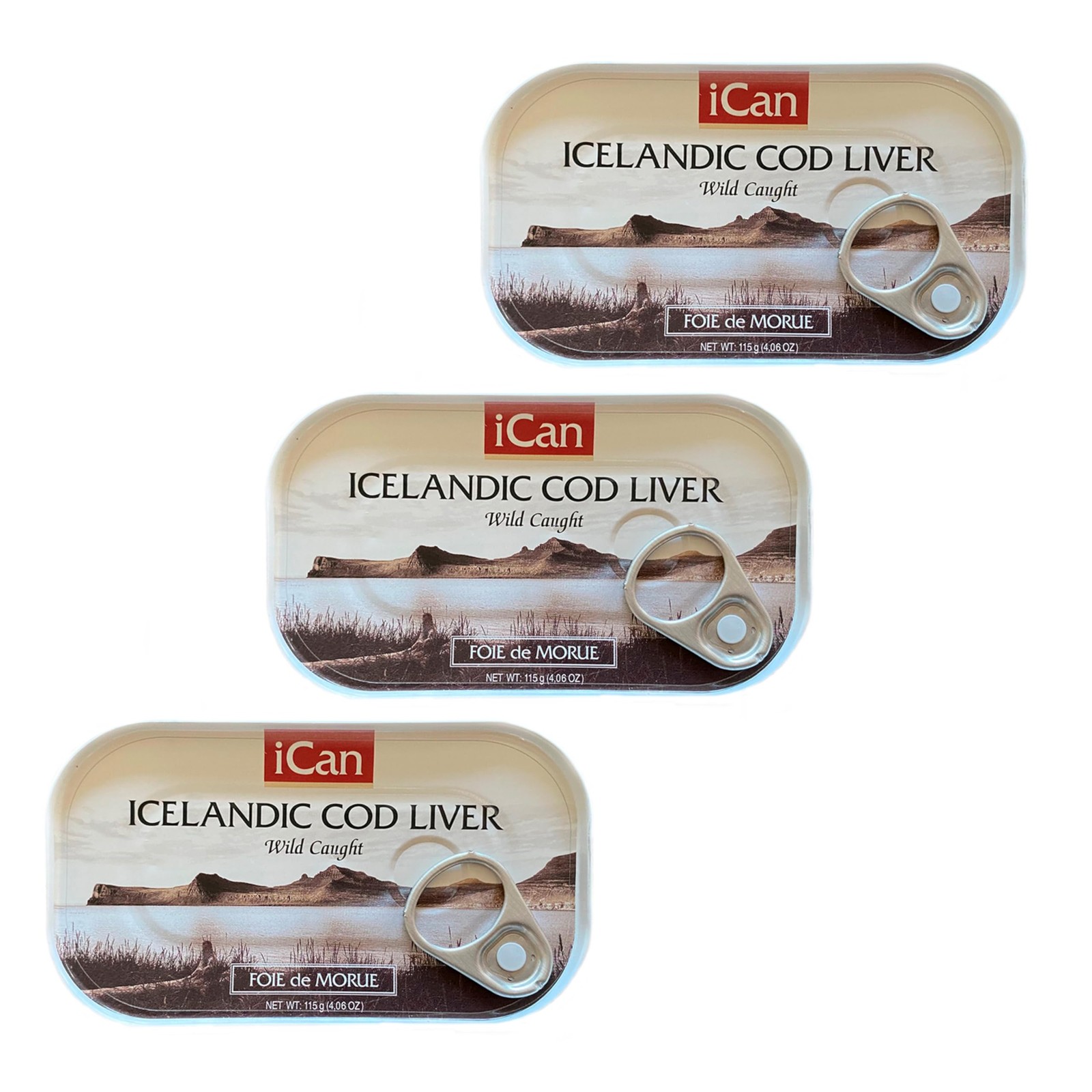 Ican Icelandic Wild Cod Liver in Own Oil, 4.06 oz 12.81 Ounce (Pack of 1)