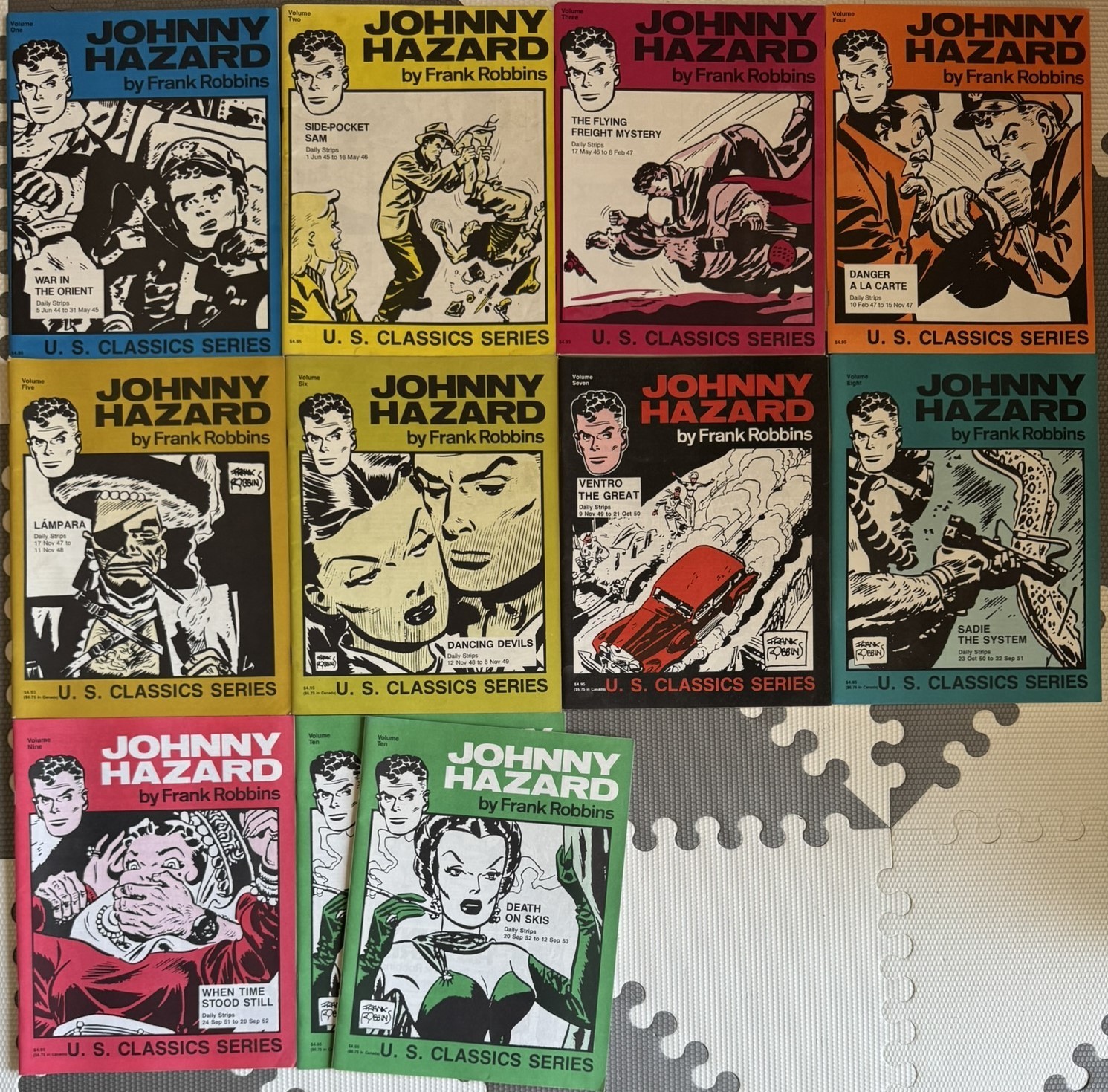 JOHNNY HAZARD (US Classics Series 1984) -- Vol 1 2 3 4 5 6 7 8 9 10 -- FULL Set JOHNNY HAZARD (US Classics Series 1984) -- Vol 1 2 3 4 5 6 7 8 9 10 -- FULL Set