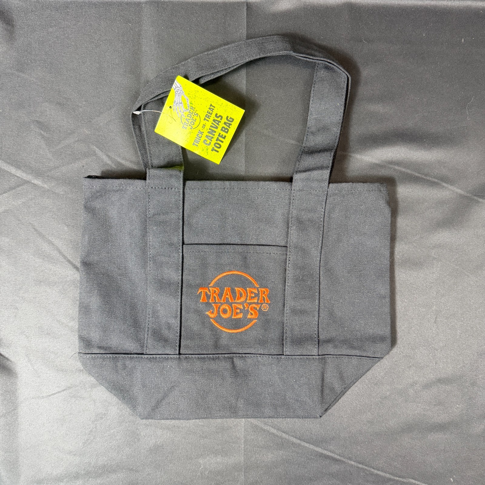 Trader Joe's Trick or Treat Mini Canvas Tote Bag Halloween 2026 NWT - Pick Color