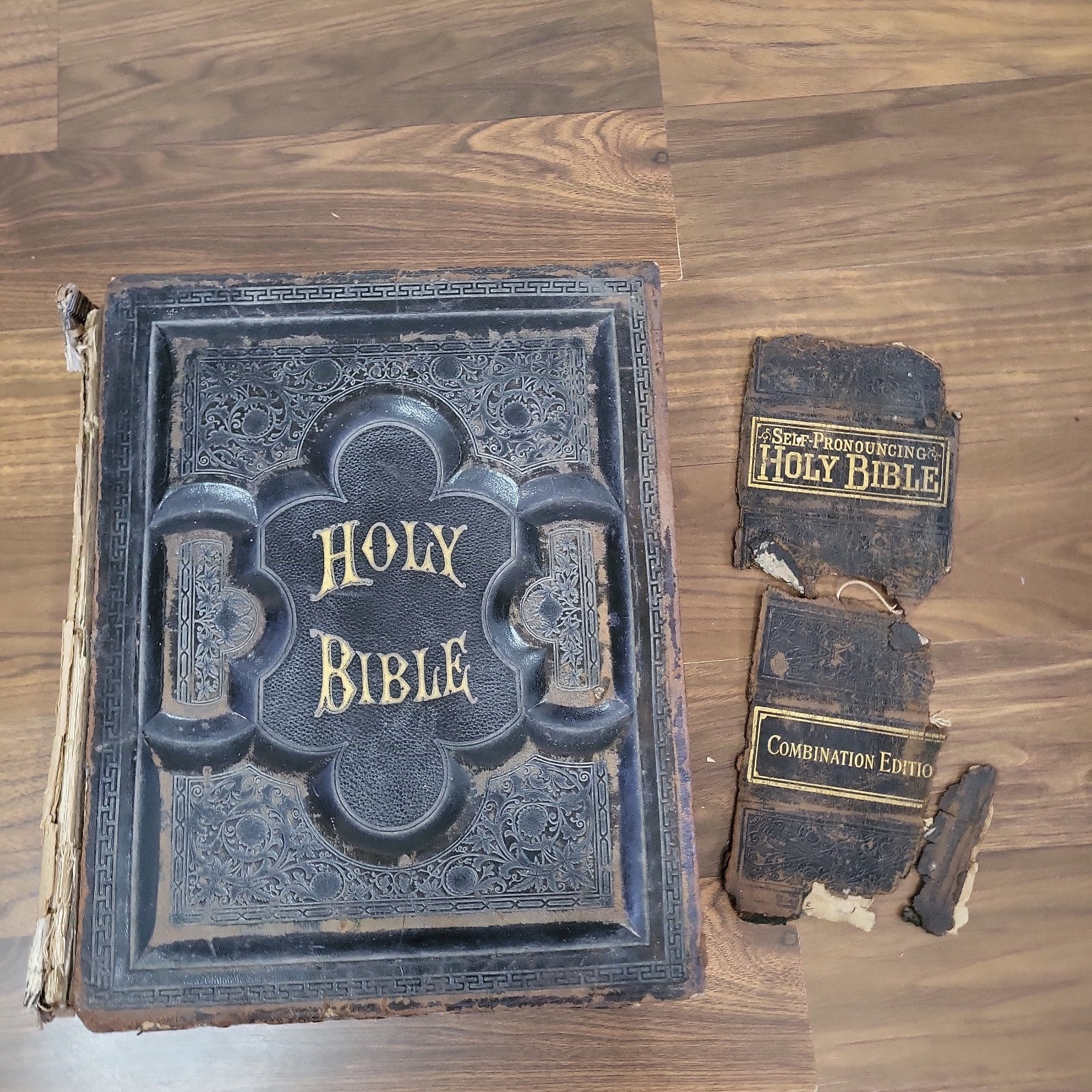 Combination Holy Bible Self-Pronouncing Edition KJV Old & New Testaments HC 1895 Combination Holy Bible Self-Pronouncing Edition KJV Old & New Testaments HC 1895
