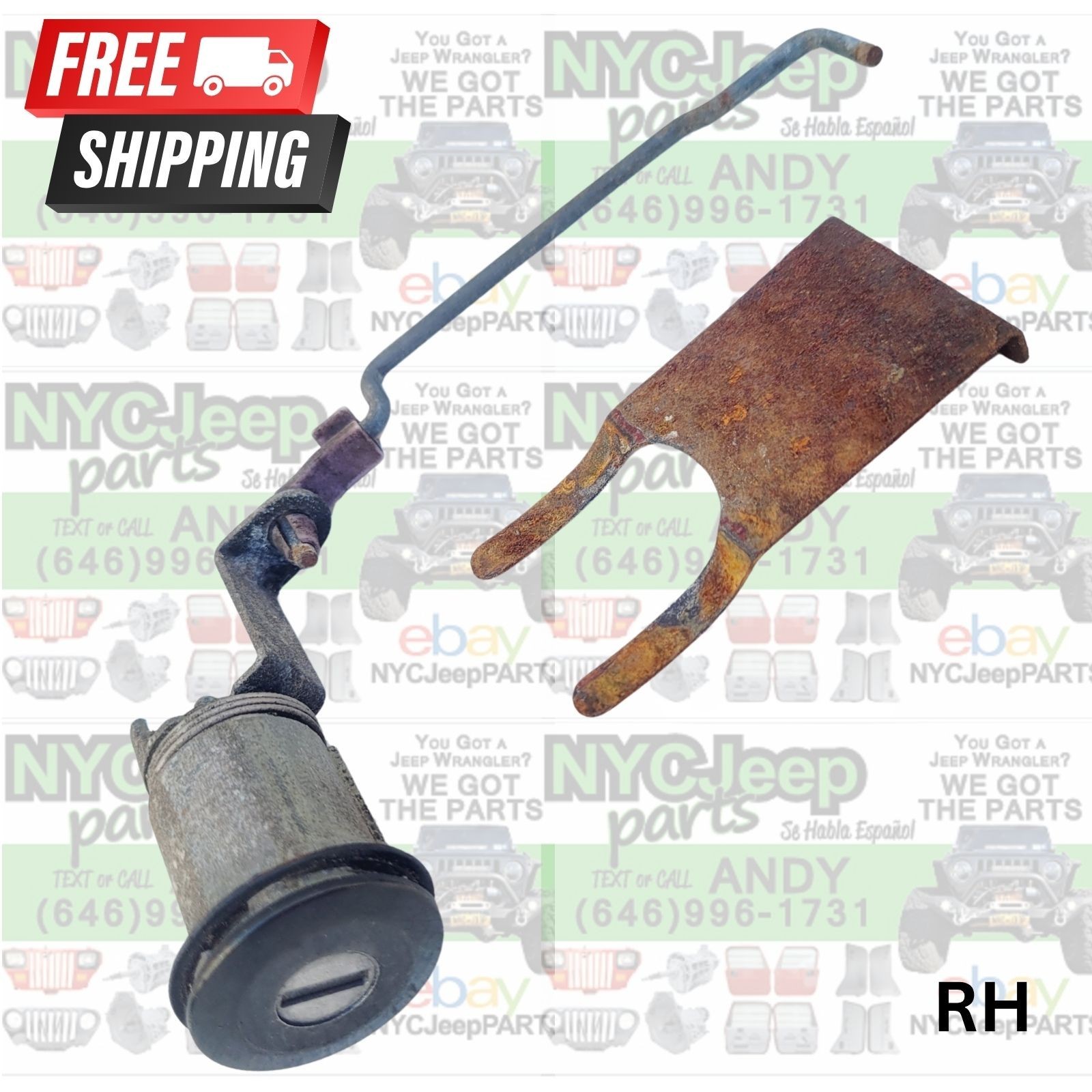 PASSENGER Full Door Key Cylinder Lock Linkage Rod 97-02 Jeep Wrangler TJ