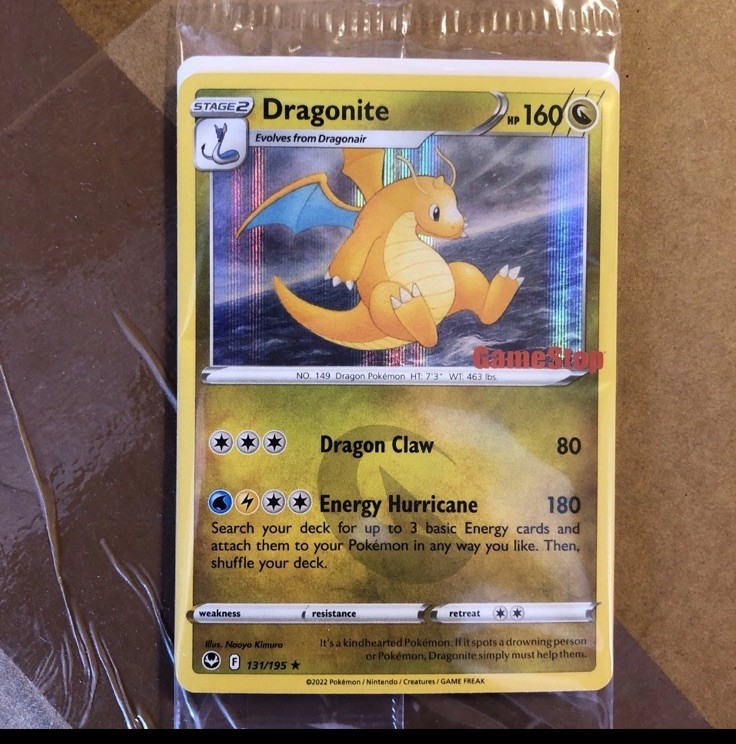 SEALED Promo Pokemon Dragonite 131/195 Silver Tempest GameStop Gengar Ho-oh 🔥 SEALED Promo Pokemon Dragonite 131/195 Silver Tempest GameStop Gengar Ho-oh 🔥