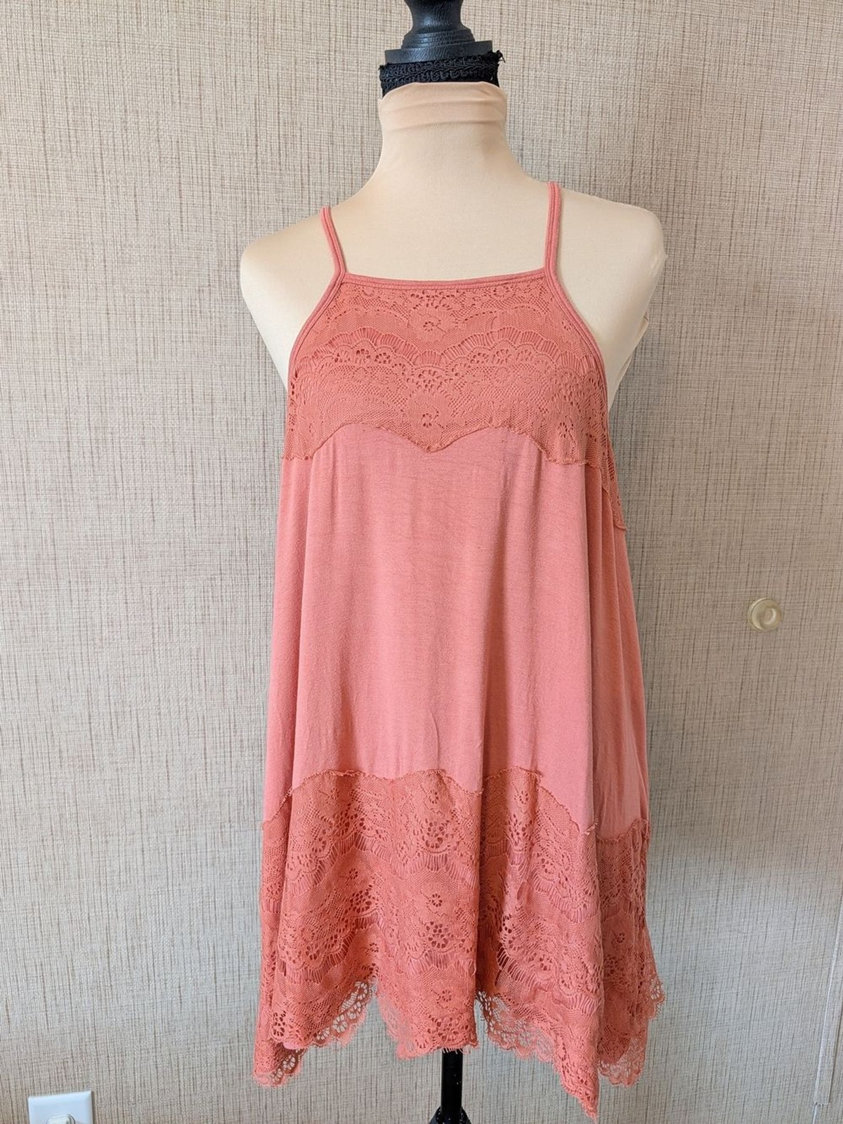 torrid Super Soft Lace-Trim Slip Dress in Dusty Coral torrid Super Soft Lace-Trim Slip Dress in Dusty Coral