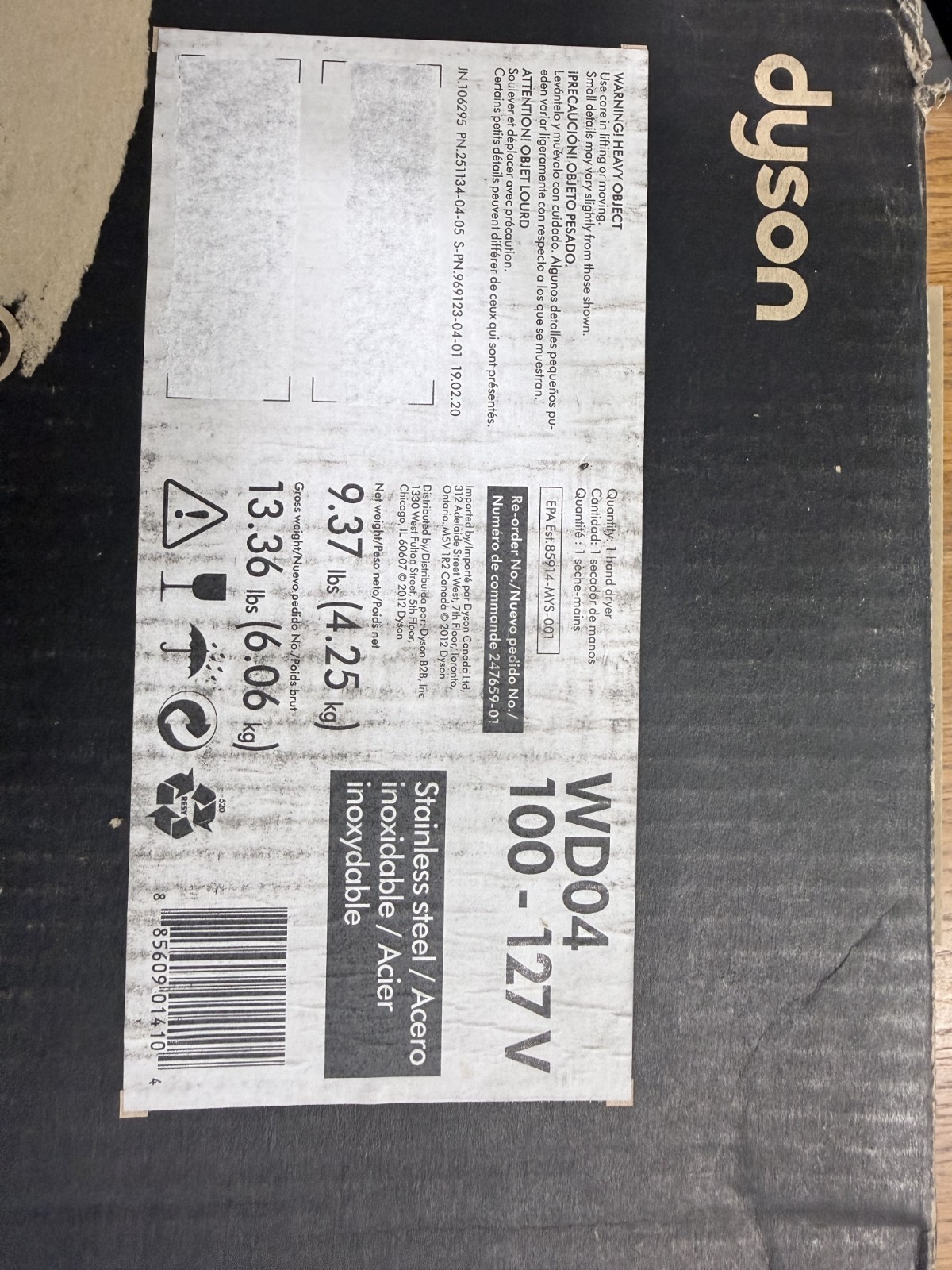 Dyson WD04 Shortneck Wash and Dry Airblade Tap Dyson WD04 Shortneck Wash and Dry Airblade Tap