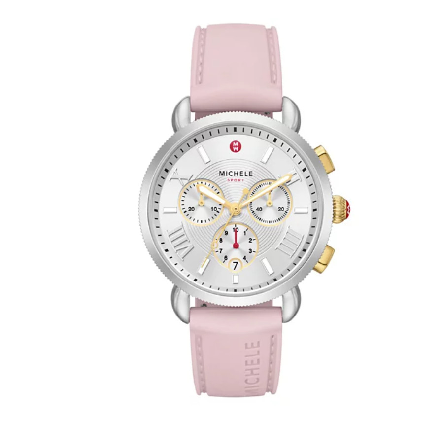 Michele Sporty Sport Sail Two Tone Peony Silicone Women's Watch MWW01P000023 Michele Sporty Sport Sail Two Tone Peony Silicone Women's Watch MWW01P000023