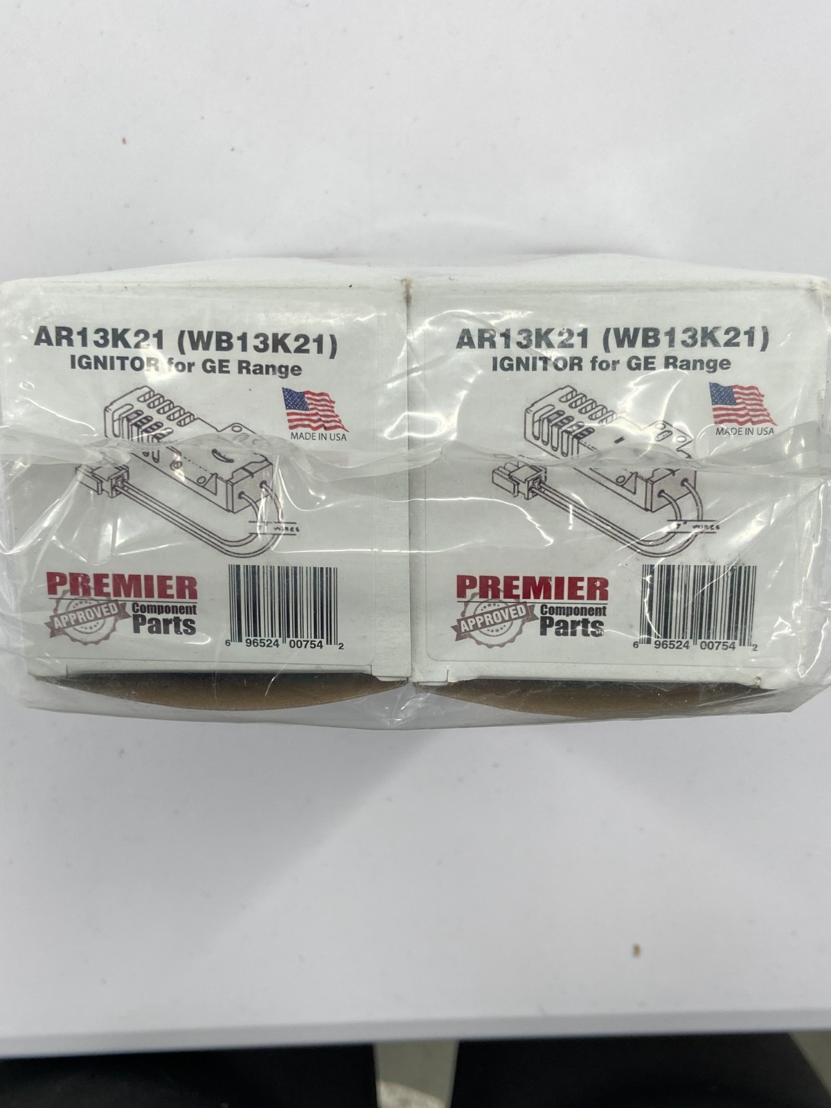 GE Appliances AR13K21 (WB13K21) Range Oven Ignitor- 2PK GE Appliances AR13K21 (WB13K21) Range Oven Ignitor- 2PK