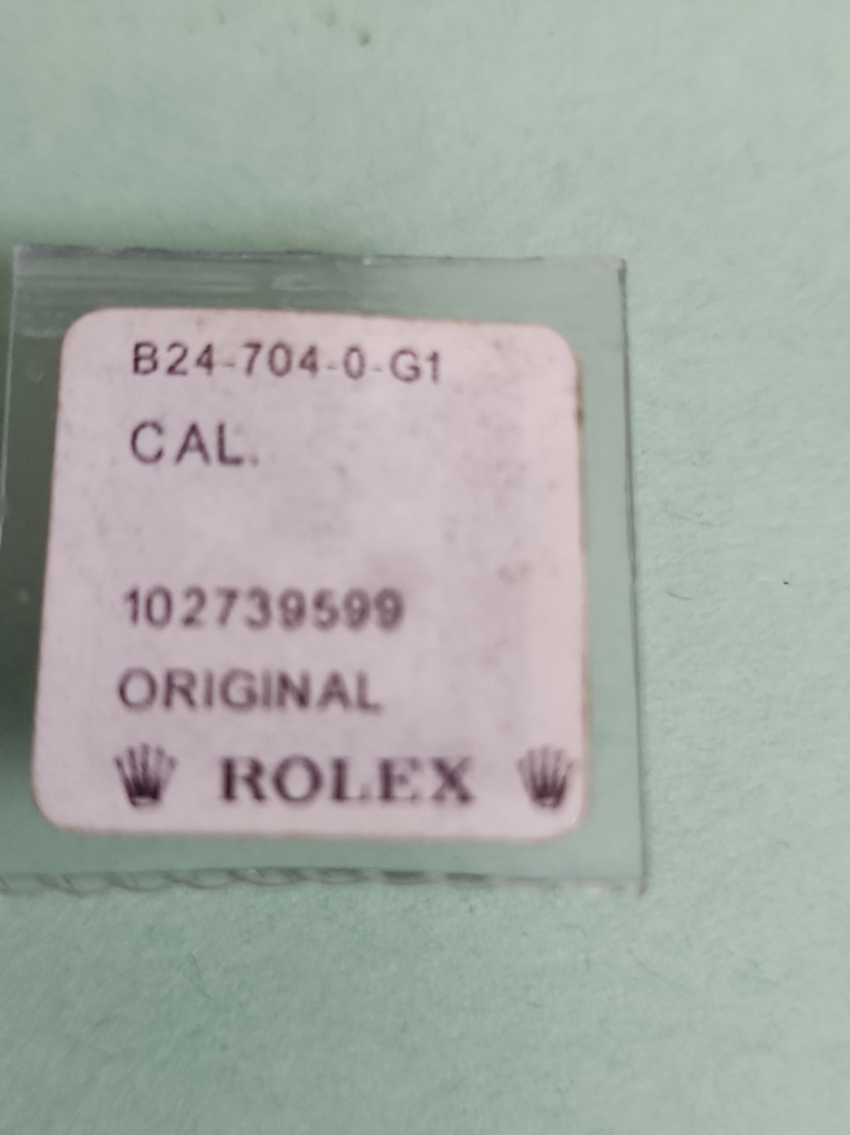 Genuine Rolex Original Factory Sealed Package B24-704-0-G1 Triplock Steel Crown