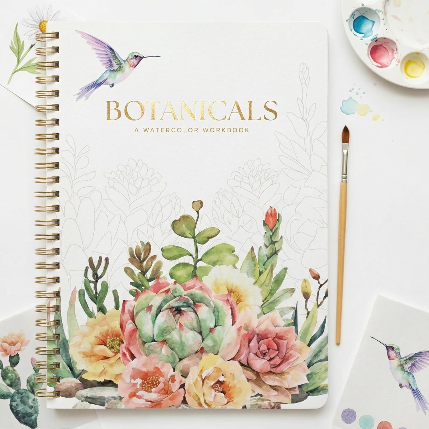 Beautiful Watercolor Workbook for Beginners - Relaxing 6.5 x 9 inches, Multi Beautiful Watercolor Workbook for Beginners - Relaxing 6.5 x 9 inches, Multi