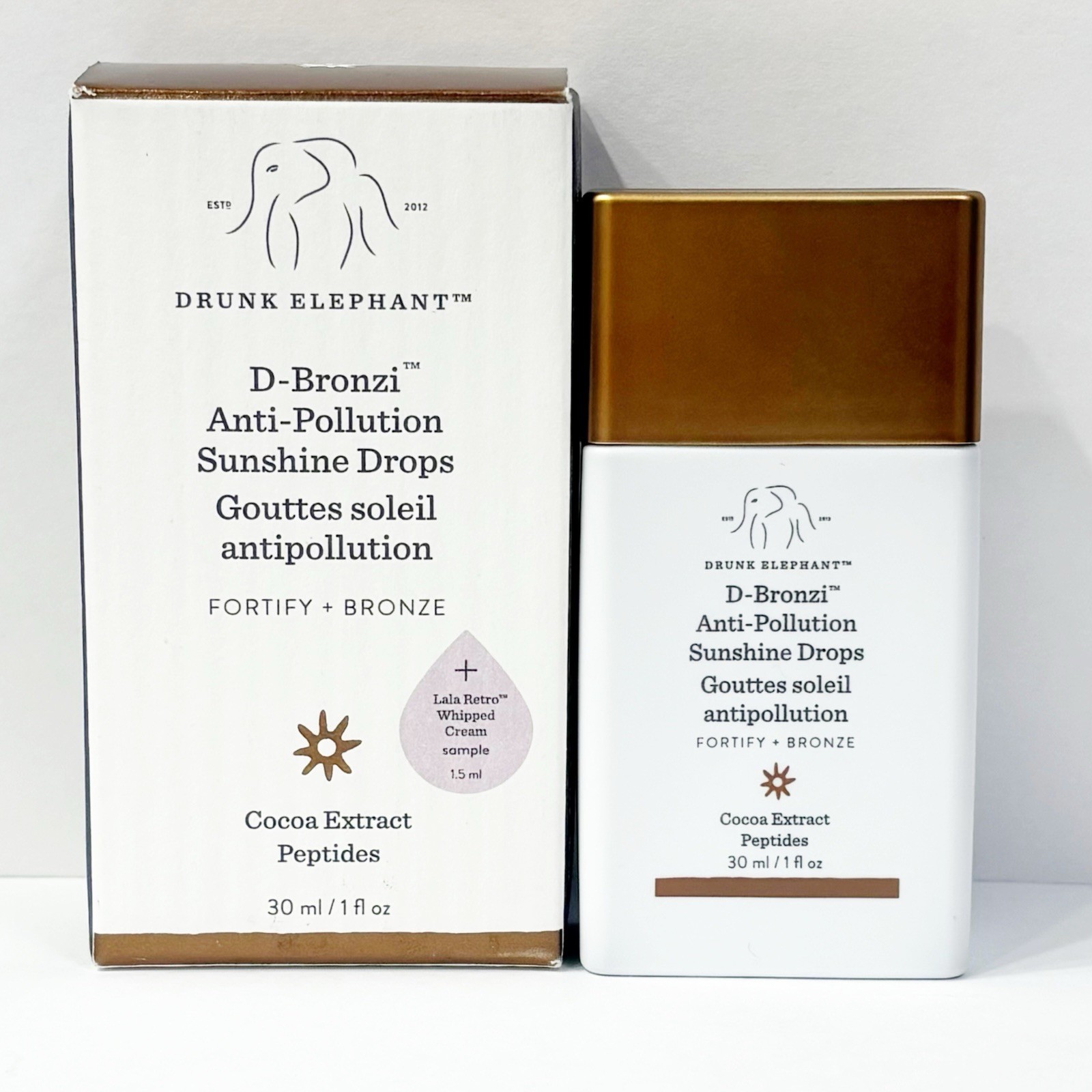 Drunk Elephant D-Bronzi Bronzing Peptide Serum Sunshine Drops 1oz  •NEW IN BOX•