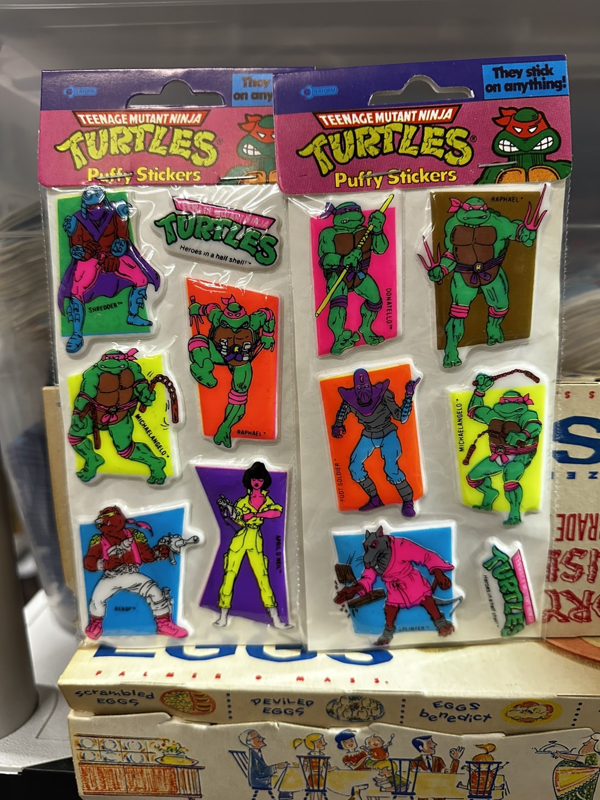 Teenage Mutant Ninja Turtles Vintage Puffy Stickers 1988 2 Packages TMNT NOS Teenage Mutant Ninja Turtles Vintage Puffy Stickers 1988 2 Packages TMNT NOS