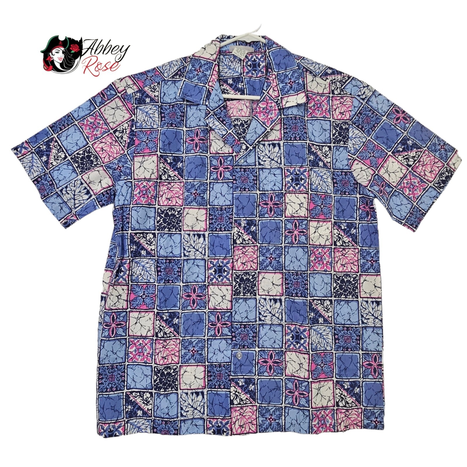 80s Vintage Hawaiian Men\'s Large Shirt Made in Hawaii Polyester Blend Dradstock 