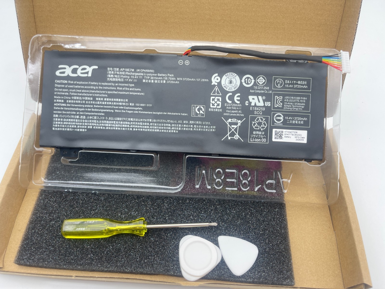 OEM Genuine AP18E7M AP18E8M Battery For Acer Nitro 5 AN515-52 AN515-54 AN515-55