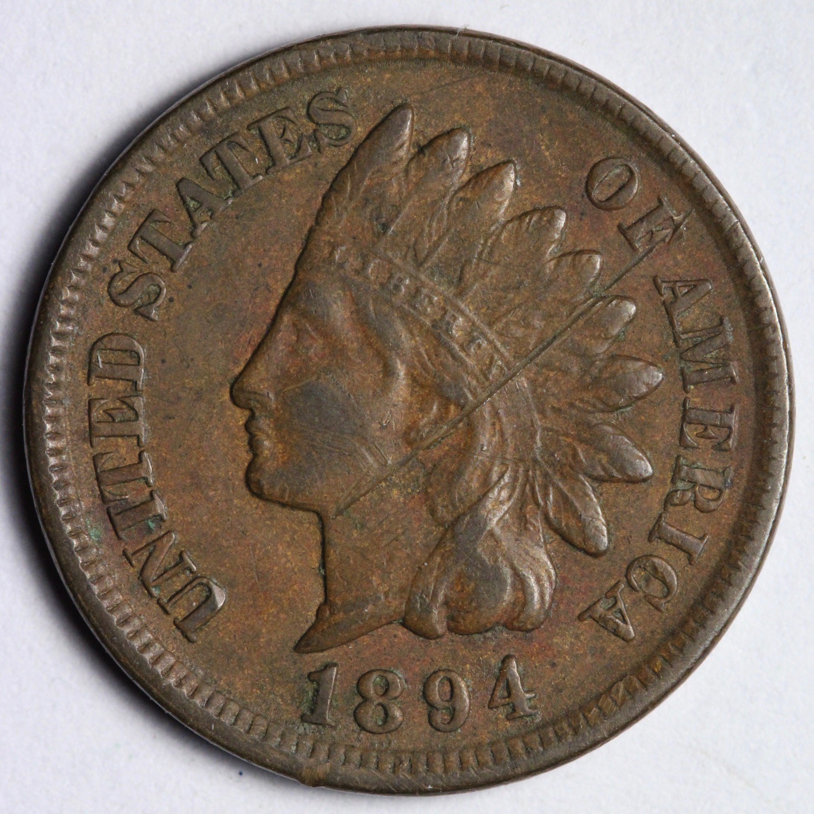 1894 Indian Head Cent Penny AU+ E138 GYQEZ