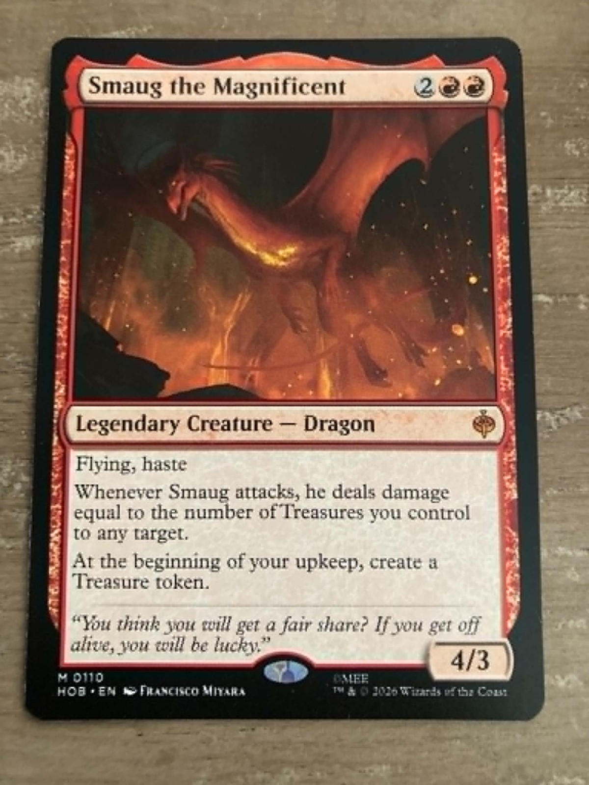 Smaug the Magnificent #110 (Lightly Played) The Hobbit HOB Magic MTG Smaug the Magnificent #110 (Lightly Played) The Hobbit HOB Magic MTG