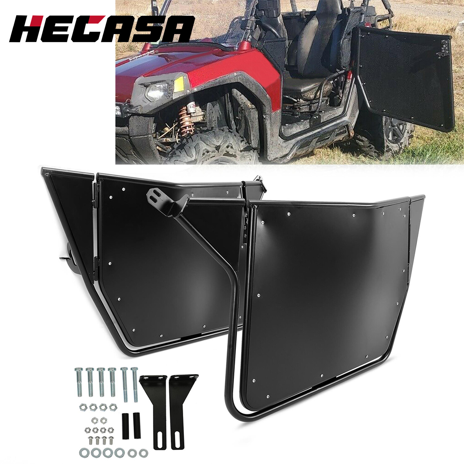 HECASA Complete Door SET For 2008-2021 Polaris RZR/RZR-S XP 570 800 900 HECASA Complete Door SET For 2008-2021 Polaris RZR/RZR-S XP 570 800 900
