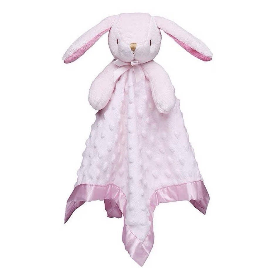 Pink Bunny Baby Lovey Security Blanket Soft Snuggle Toy 16”