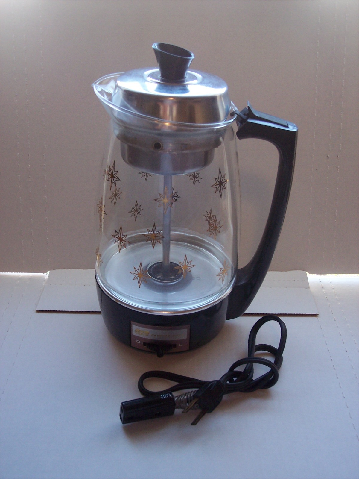 vintage 1974 Proctor-Silex coffee percolator model 70503 Atomic Starburst