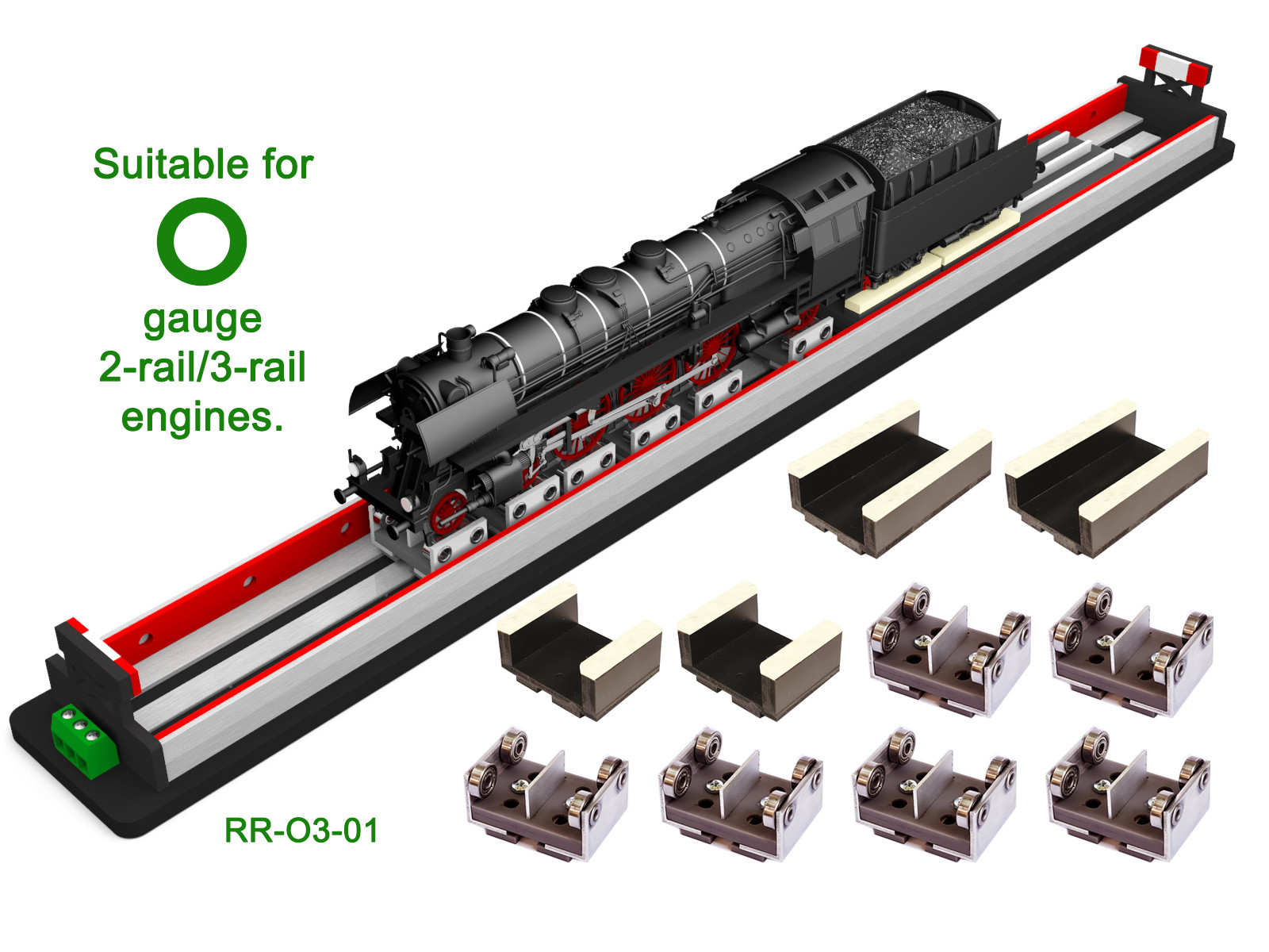 O GAUGE (2-RAIL & 3-RAIL) ROLLING ROAD W/6 ROLLERS (SP)