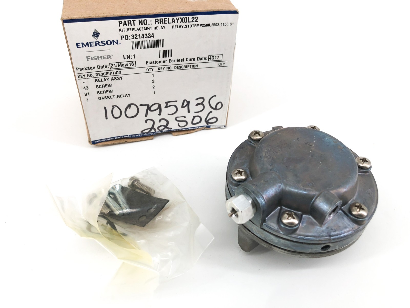 New Fisher Emerson RRELAYX0L22 Replacement Relay Kit Standard Temp New Fisher Emerson RRELAYX0L22 Replacement Relay Kit Standard Temp