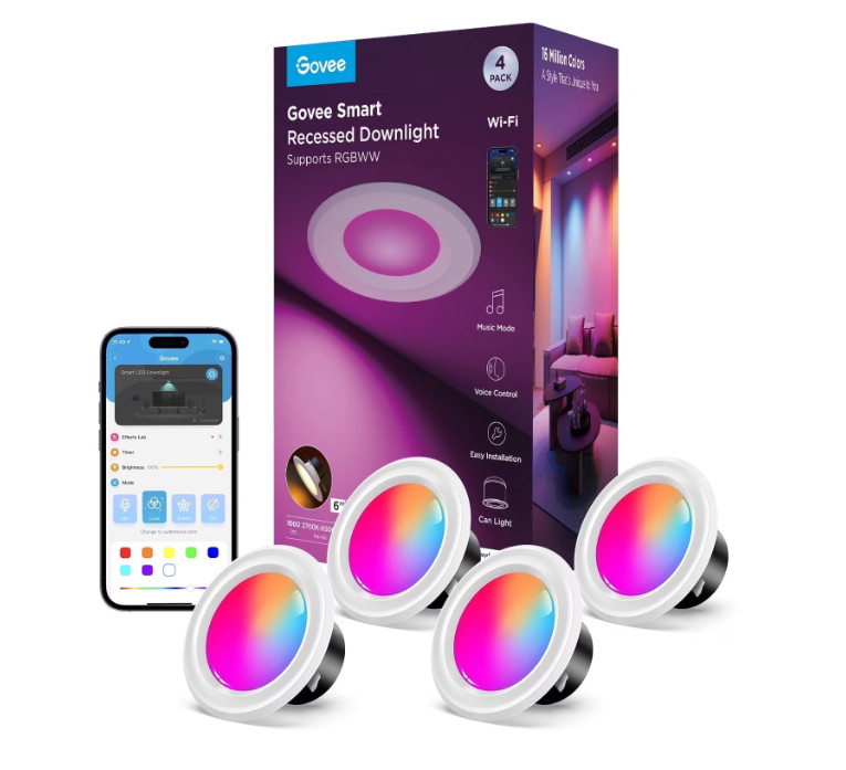 Govee Smart 6\'\' LED Retrofit Recessed Can Lights for Indoor Govee Smart 6\'\' LED Retrofit Recessed Can Lights for Indoor