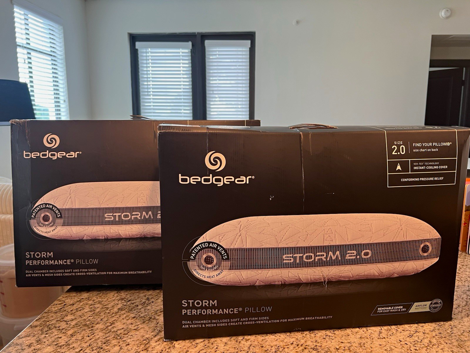 Bedgear Storm 2.0 Performance Bed Pillow 20 x 26 in Cooling Removable Cover Bedgear Storm 2.0 Performance Bed Pillow 20 x 26 in Cooling Removable Cover