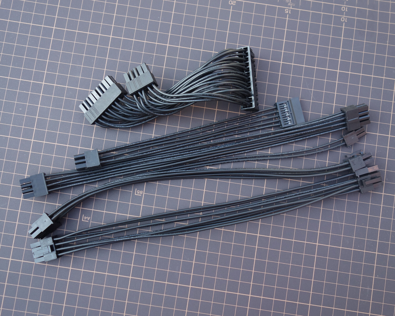 Custom Unsleeved Cable Kit for FormD T1 SFX PSU EVGA GM Corsair SF ITX PCIE CPU