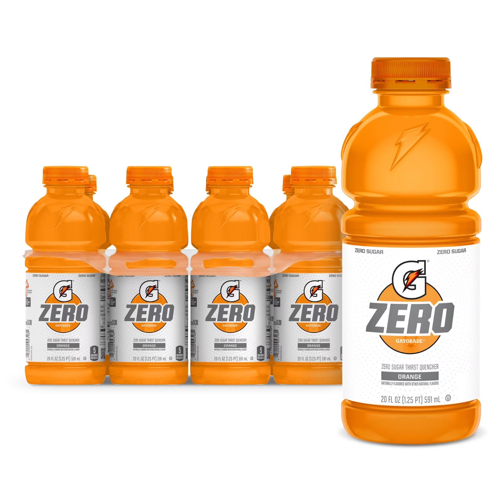 Gatorade Thirst, Quencher Zero, Sugar Sports, Drink Orange 20Oz Bottles - 8 Pack Gatorade Thirst, Quencher Zero, Sugar Sports, Drink Orange 20Oz Bottles - 8 Pack