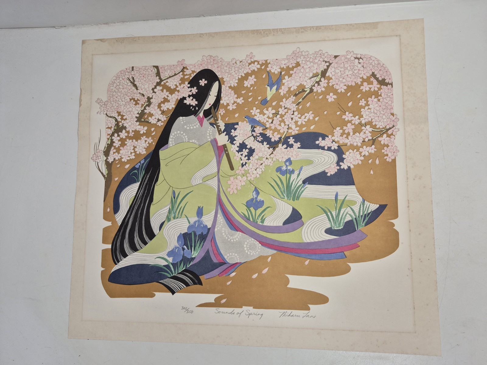 Miharu Lane Sounds of Spring AP Signed Limited Edition Serigraph Miharu Lane Sounds of Spring AP Signed Limited Edition Serigraph