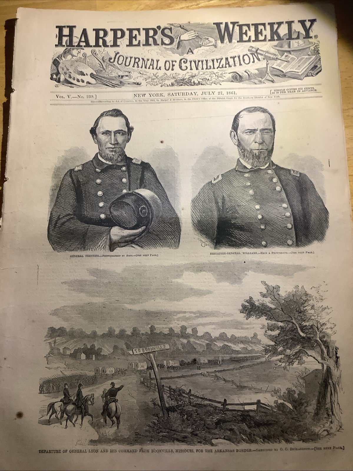 1861 Harper’s Weekly Civil War Newspaper ~ Great Civil War Content and Prints