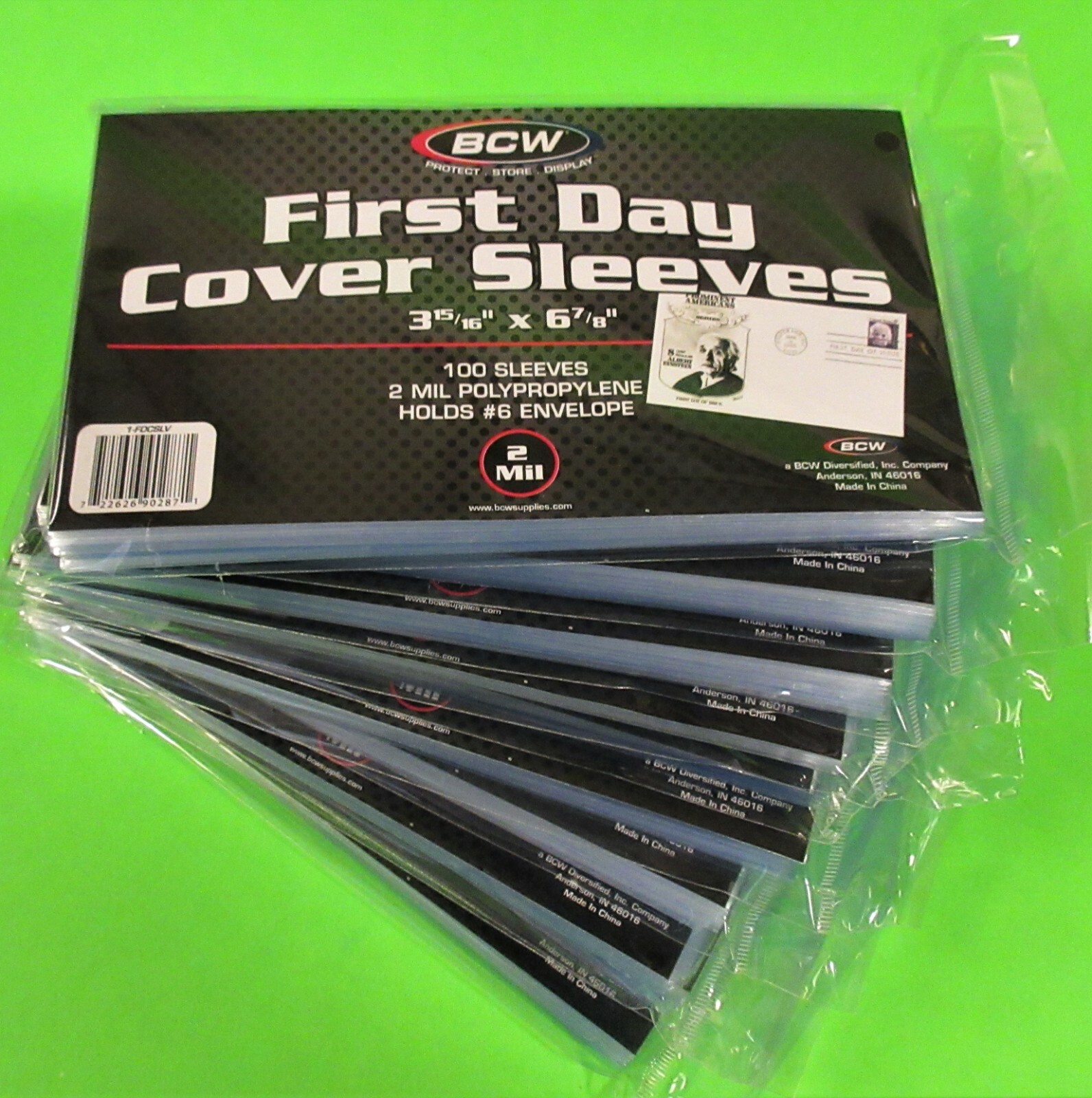 1000 FIRST DAY COVER SLEEVES, FOR #6 COVERS, CRYSTAL CLEAR, BCW