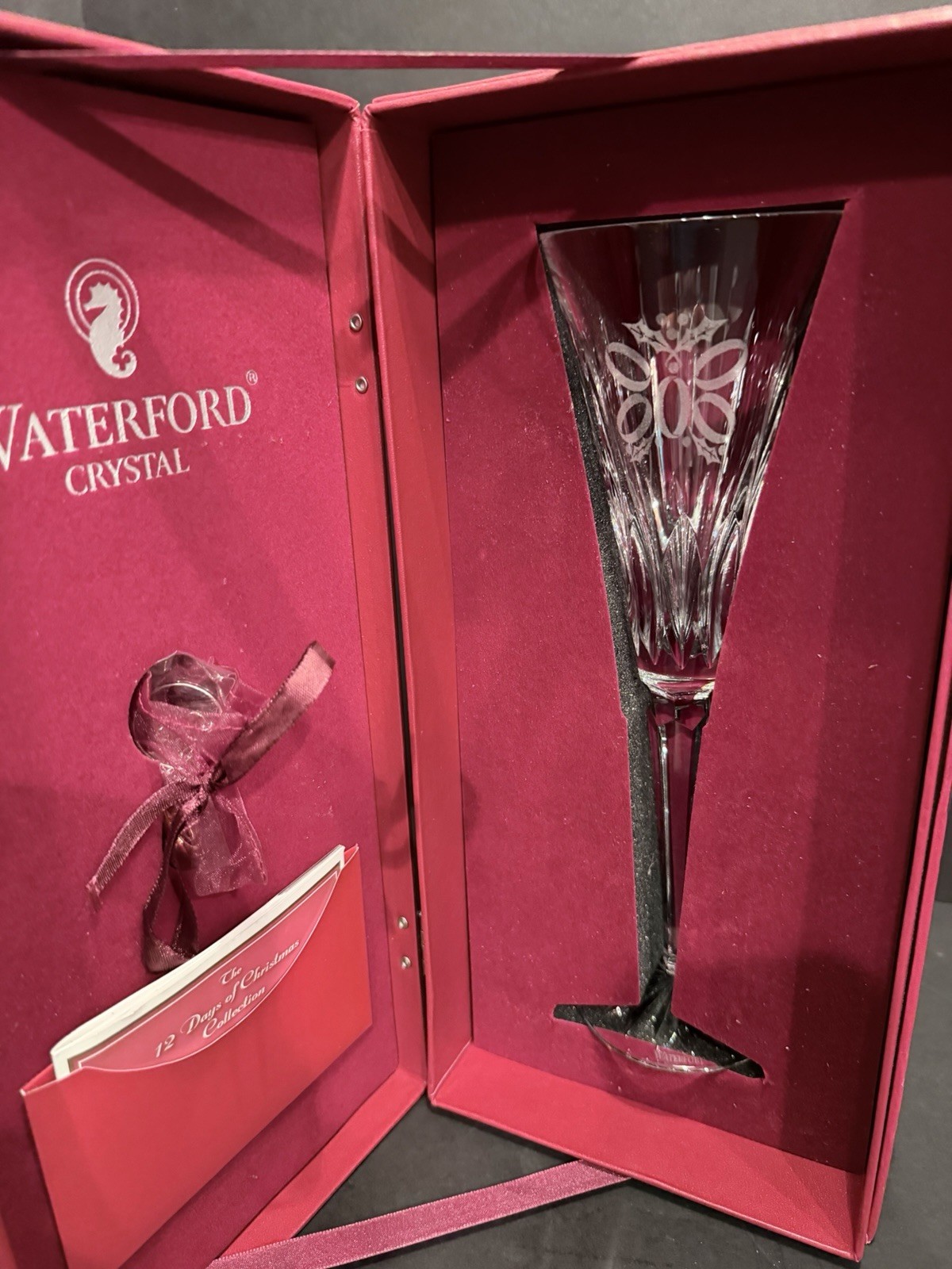 Waterford Crystal 12 Days of Christmas Champagne Flute Day 5 Five Golden Rings Waterford Crystal 12 Days of Christmas Champagne Flute Day 5 Five Golden Rings