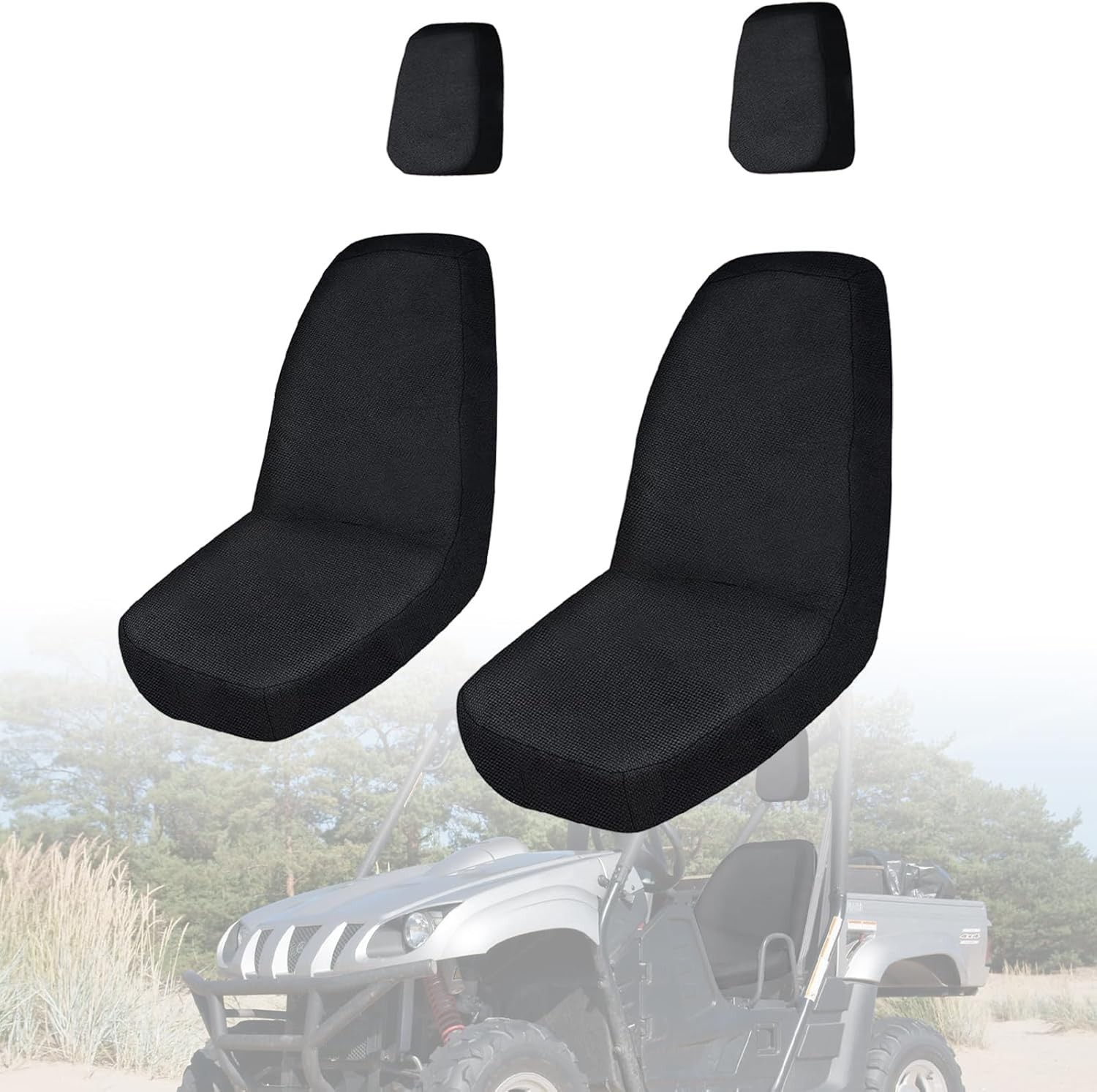 2x Waterproof Rhino Bucket Seat Covers for Yamaha Rhino 450 660 700 2004-2021