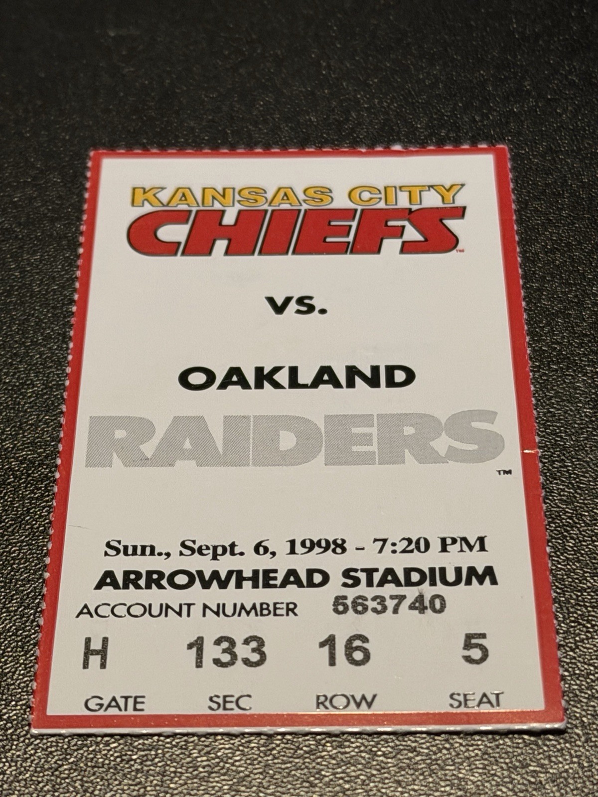 Rare 1998 Charles Woodson & Jon Gruden NFL Debut Ticket- Raiders CHIEFS HOF STUB Rare 1998 Charles Woodson & Jon Gruden NFL Debut Ticket- Raiders CHIEFS HOF STUB