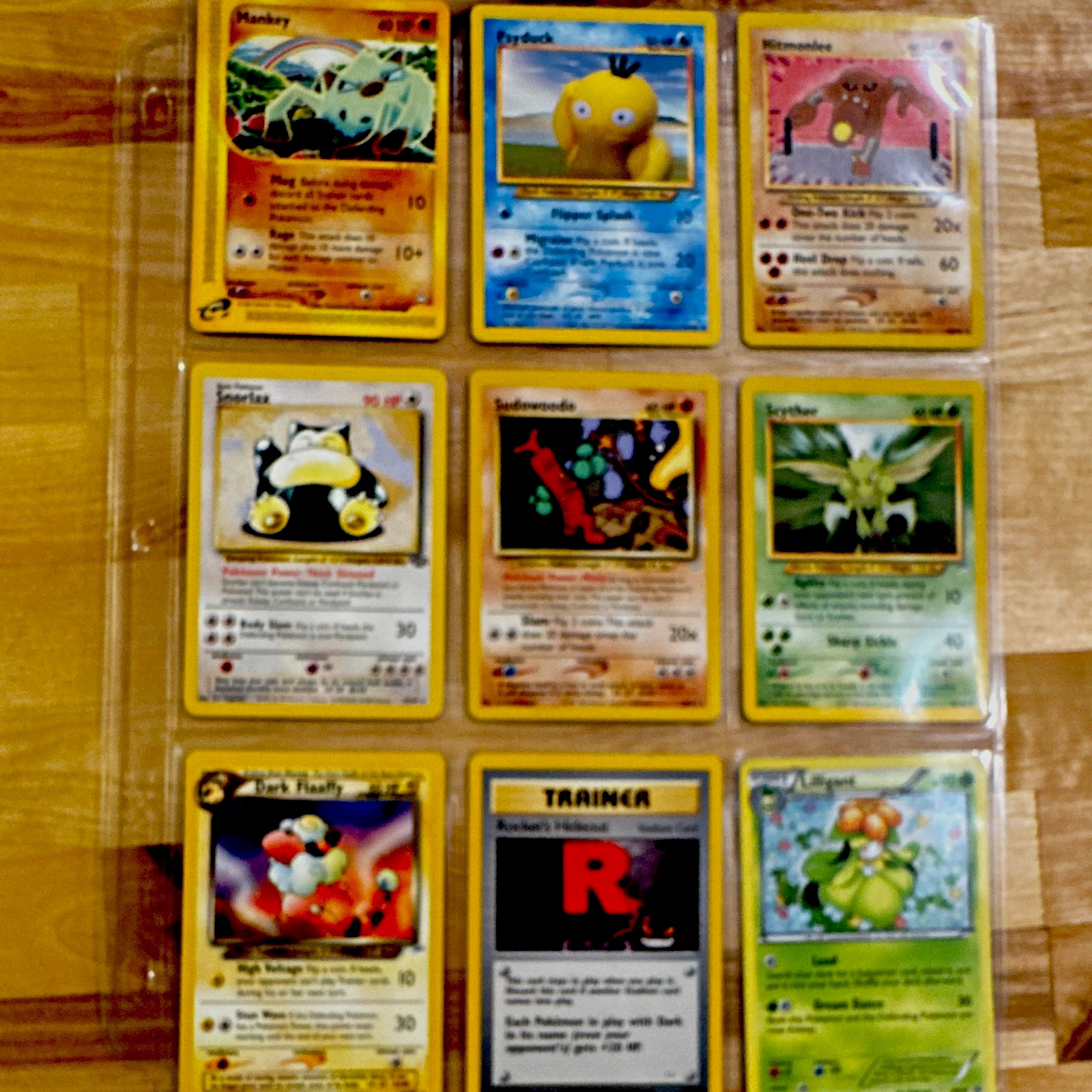 Pokemon TCG 1st Edition Vintage 9-Card Lot Team Rocket WOTC Snorlax