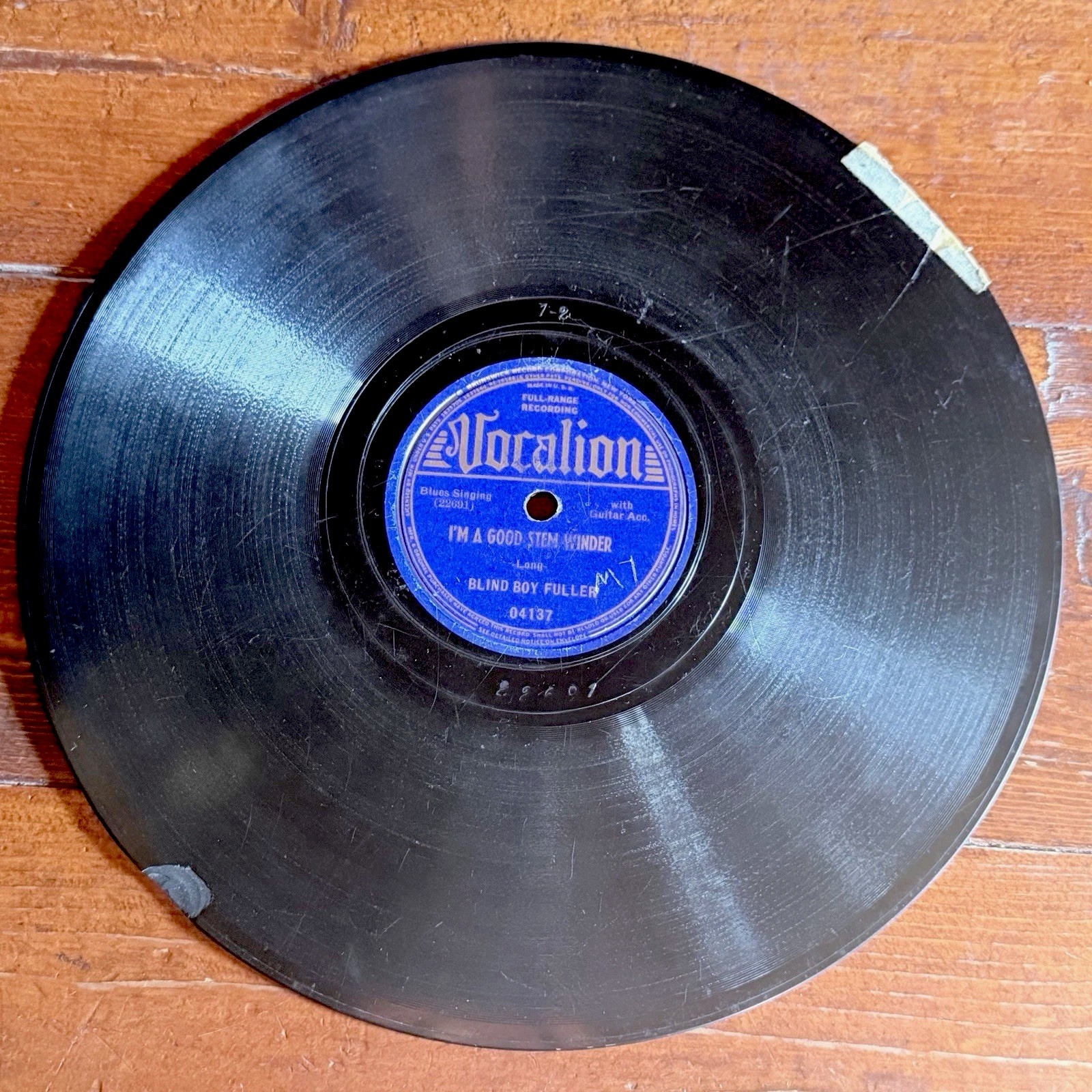 BLIND BOY FULLER Vocalion 04137 78 Meat Shakin’ Woman 1938 PRE-WAR BLUES