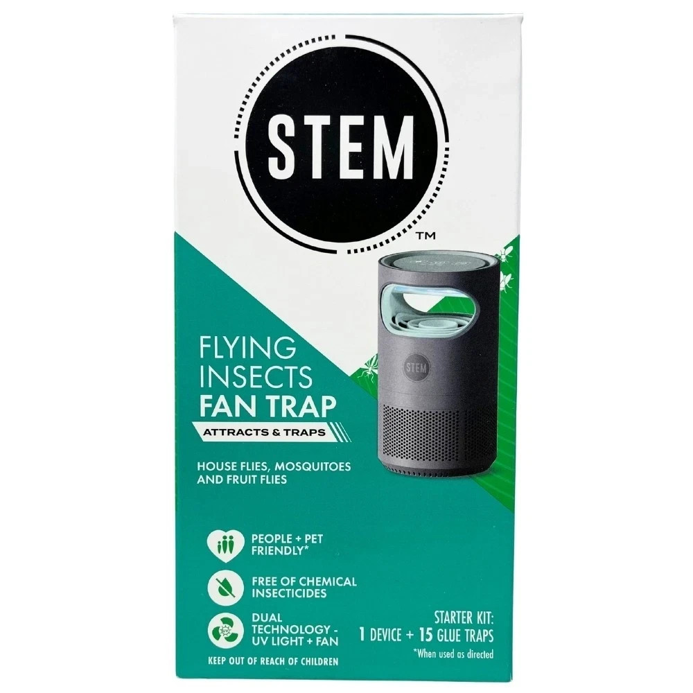 STEM Flying Insects Fan Trap Starter Kit: 1 Device-15 Glue Traps People Friendly STEM Flying Insects Fan Trap Starter Kit: 1 Device-15 Glue Traps People Friendly