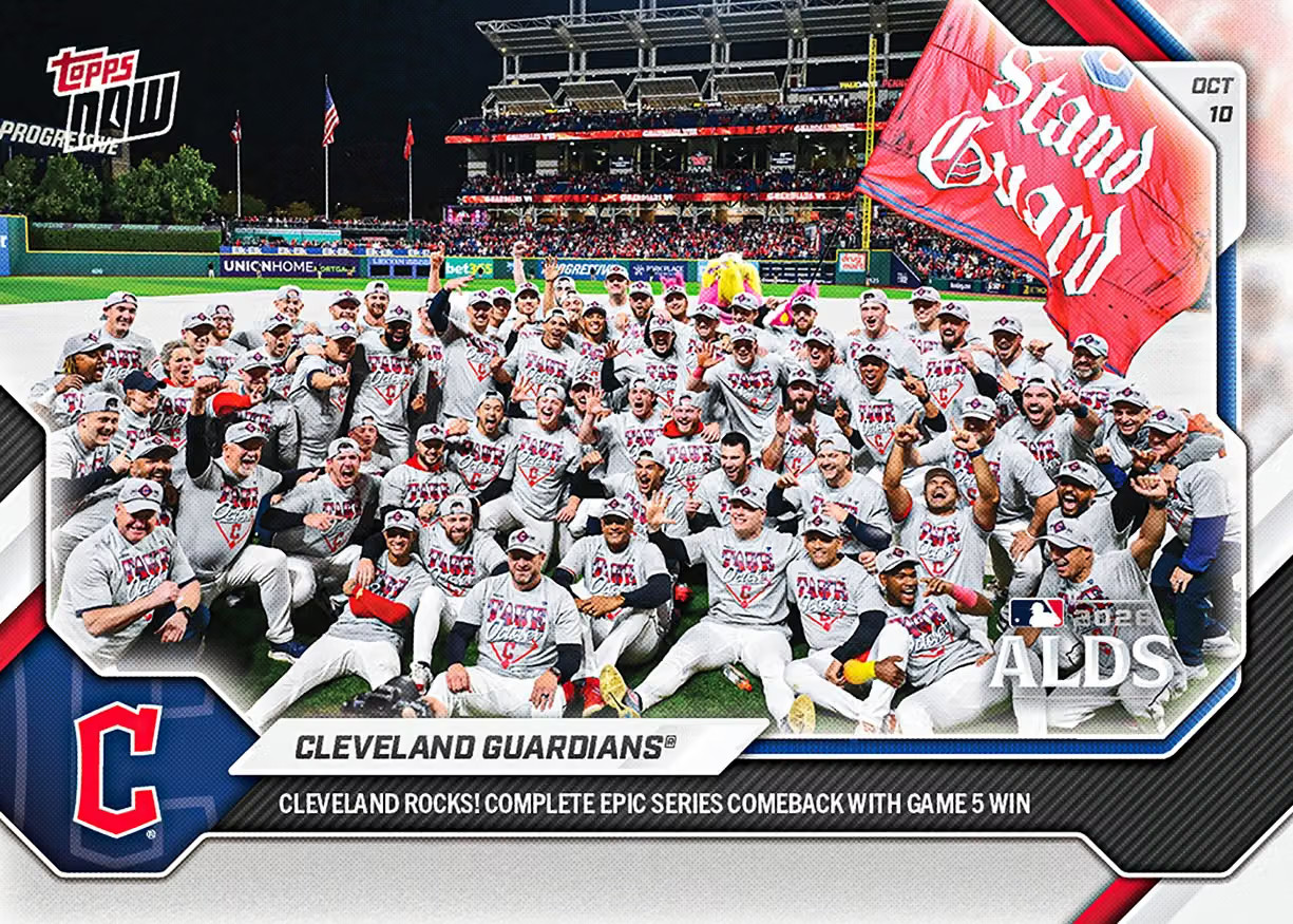 Cleveland Guardians ALDS 0-2 Comeback- 2026 MLB Topps NOW - Card 779 Presale Cleveland Guardians ALDS 0-2 Comeback- 2026 MLB Topps NOW - Card 779 Presale