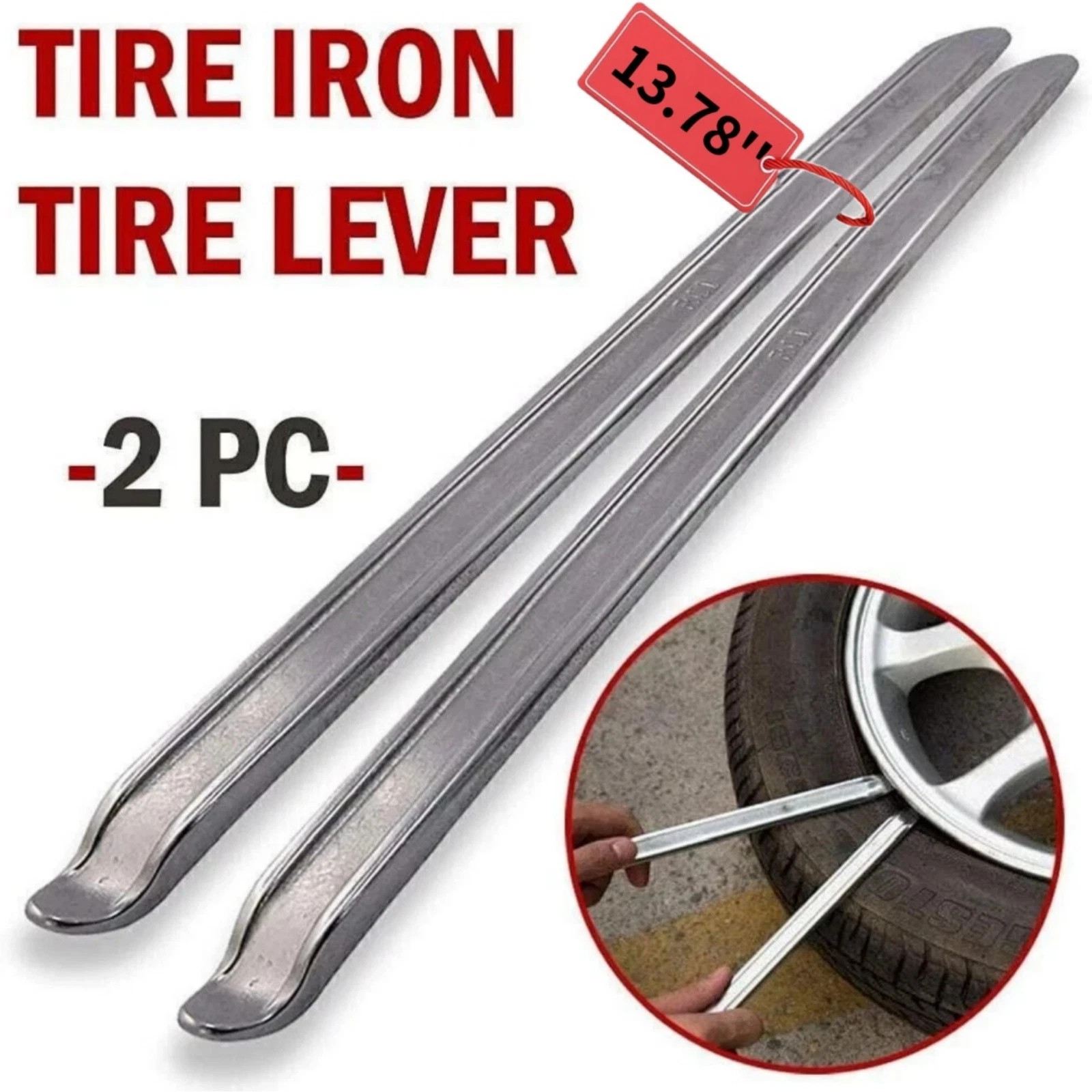 2PCS Tire Spoon Irons Lever Changing Repair Tools Kit Motorcycle Car Truck Bike 2PCS Tire Spoon Irons Lever Changing Repair Tools Kit Motorcycle Car Truck Bike