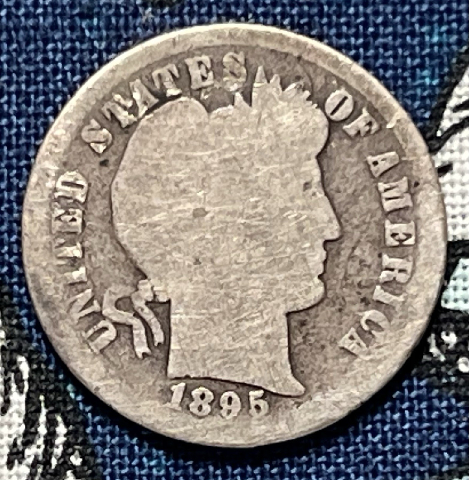1895 S Barber Dime 90% Silver Circulated Rare Semi Key 1895 S Barber Dime 90% Silver Circulated Rare Semi Key