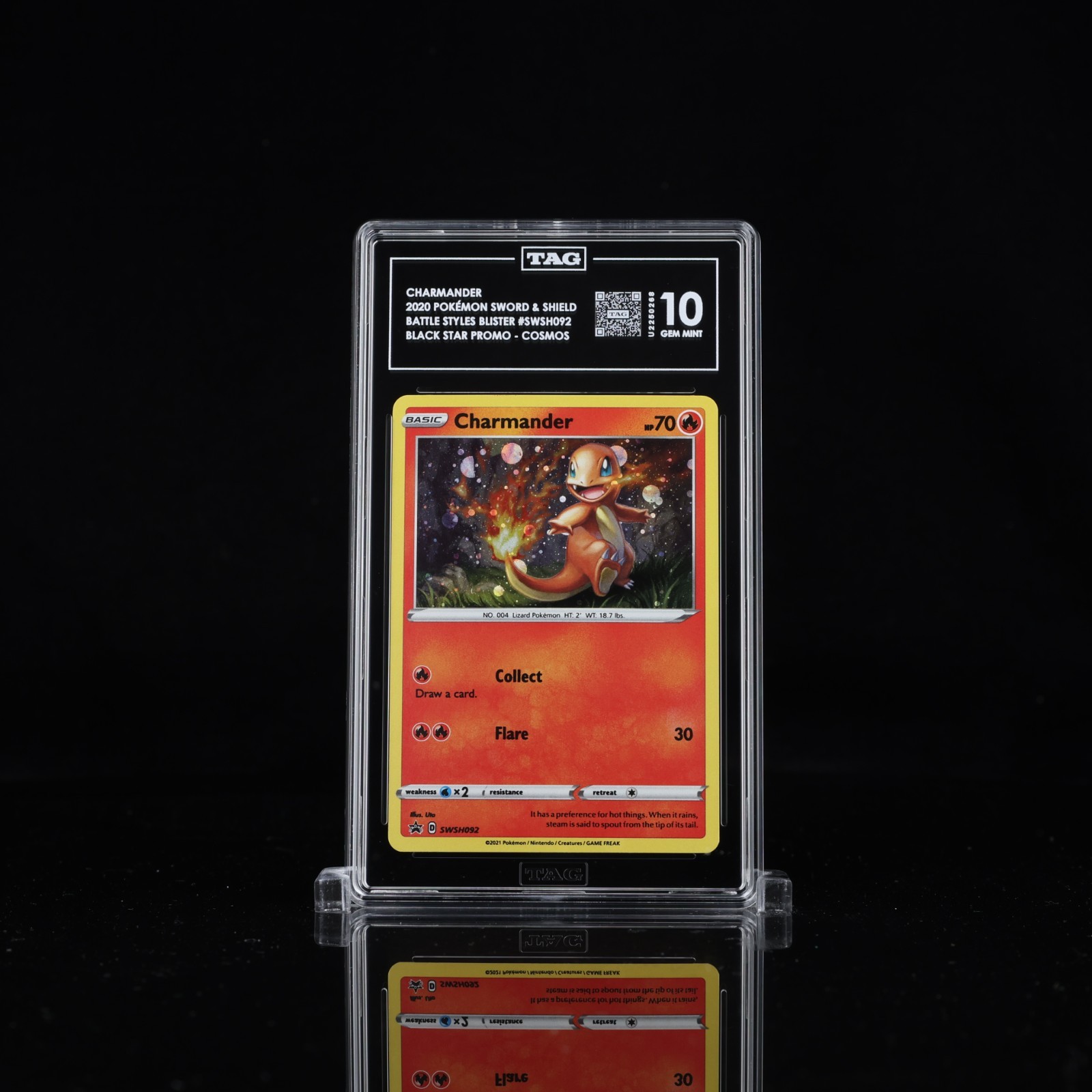 TAG 10 CHARMANDER 2021 POKEMON SWSH BLACK STAR PROMO #092 TAG 10 CHARMANDER 2021 POKEMON SWSH BLACK STAR PROMO #092