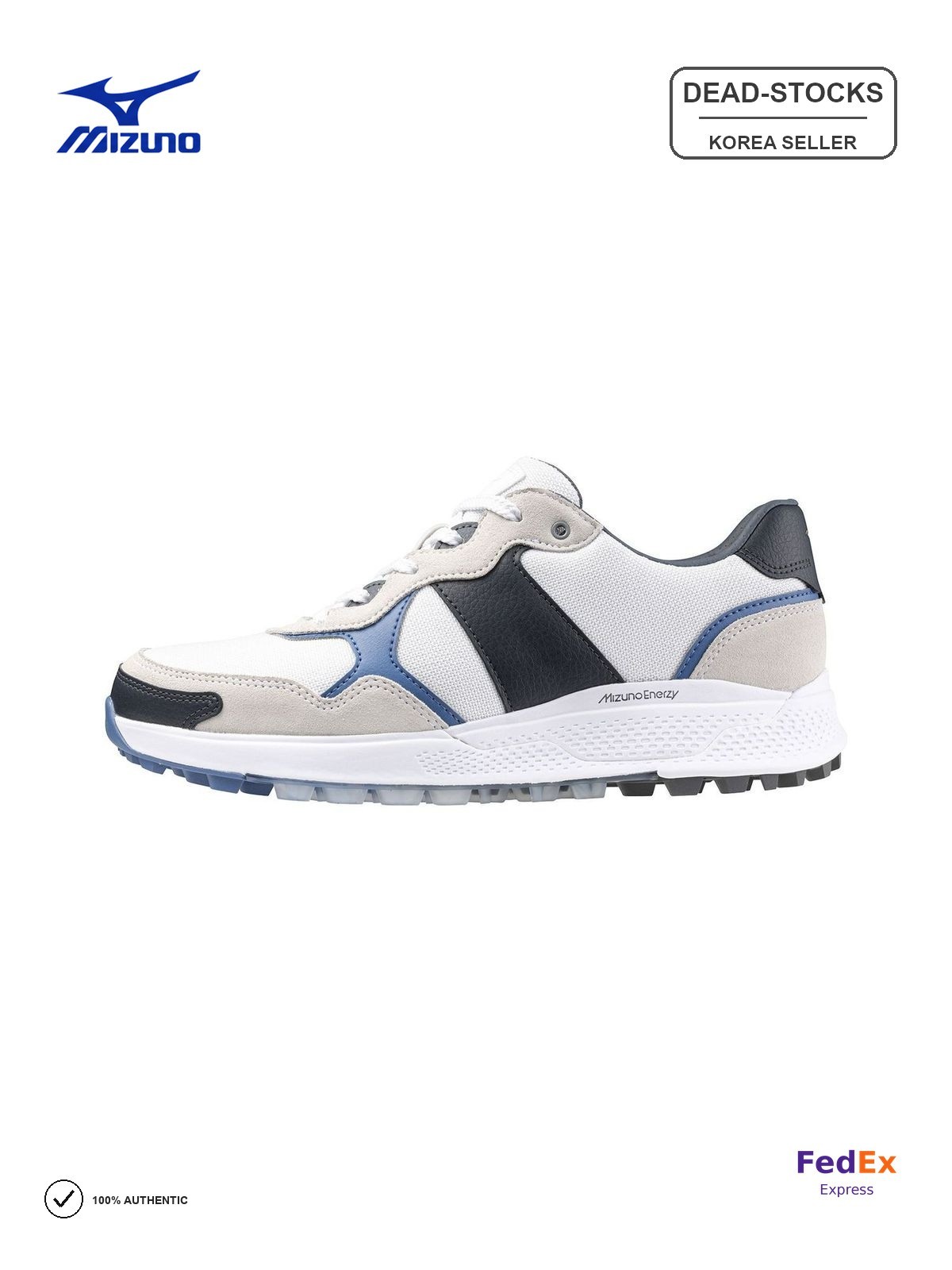 Mizuno MZU Street Golf Shoes - White Blue - 51GM249022 Expeditedship