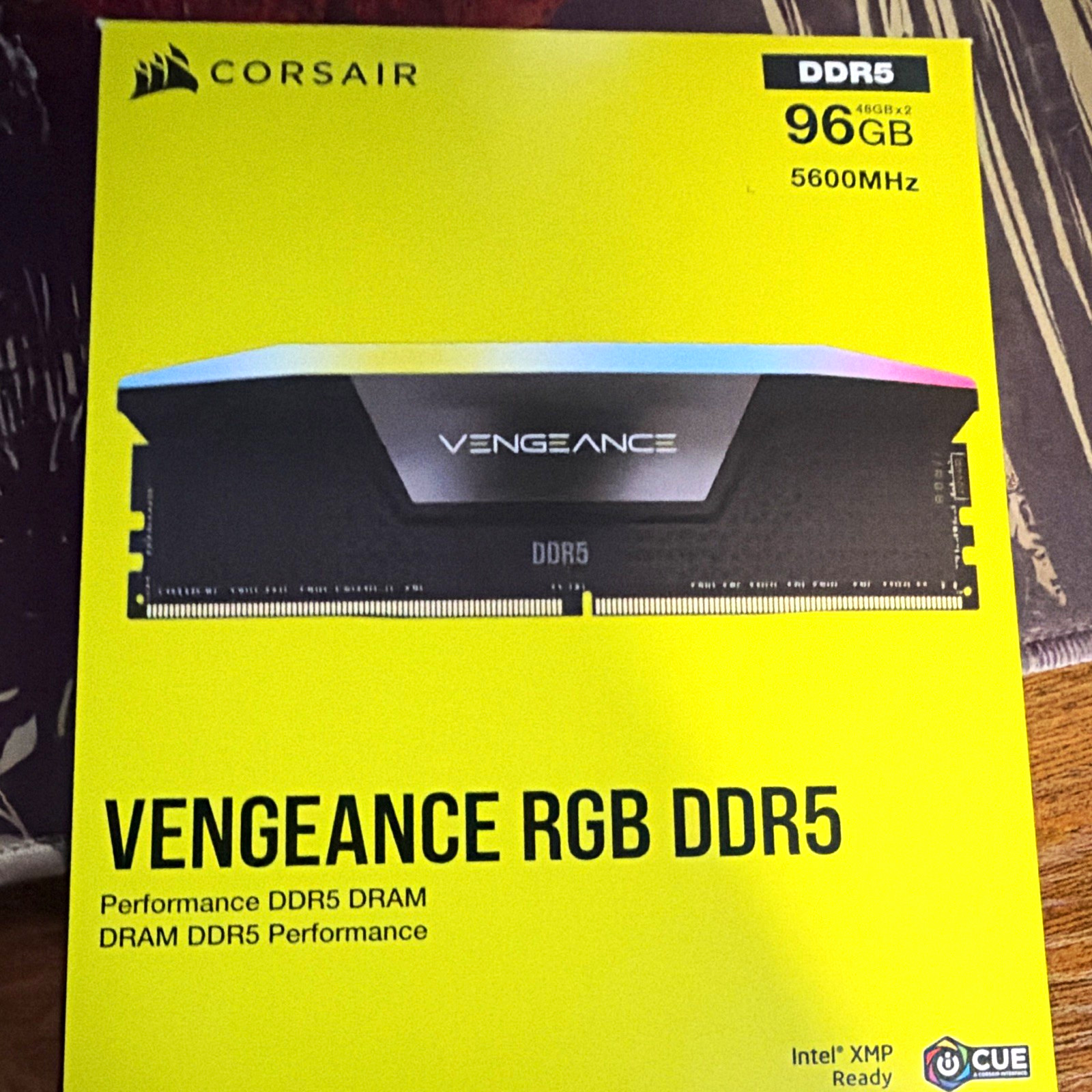 Corsair Vengeance RGB DDR5 96GB (2x48GB) 5600MHz DIMM XMP Corsair Vengeance RGB DDR5 96GB (2x48GB) 5600MHz DIMM XMP