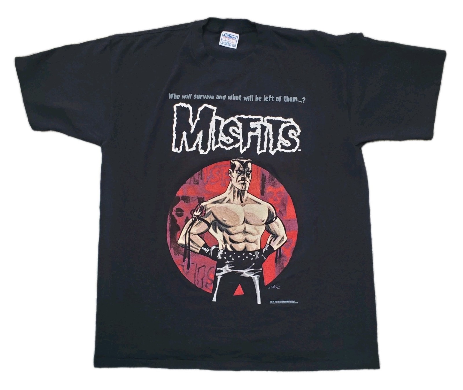 Vintage *Authentic* MISFITS Single-Stitch XL T-Shirt~Made In USA~Danzig~RARE