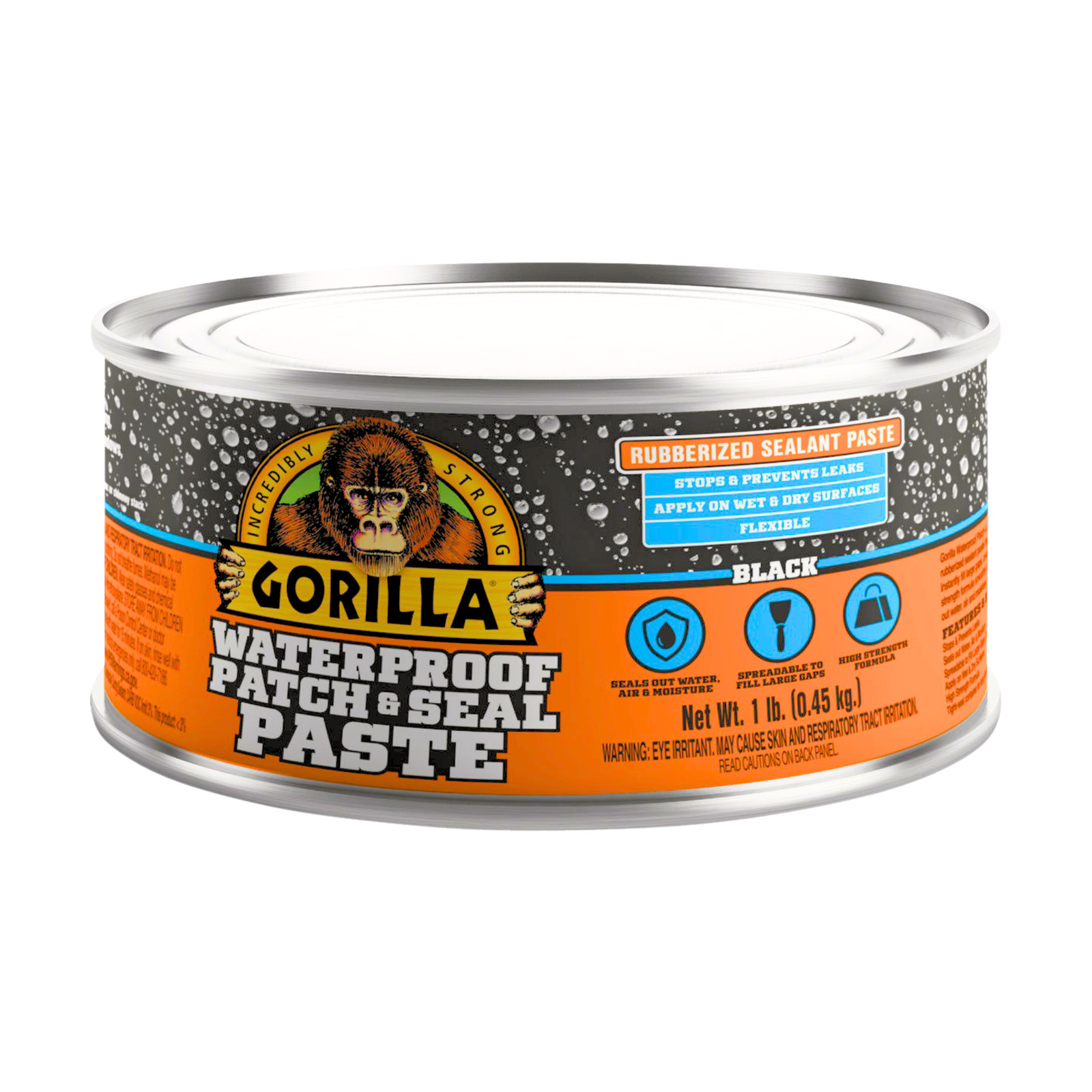 Gorilla Waterproof Patch & Seal Paste: 1 lb. (Black) 109404