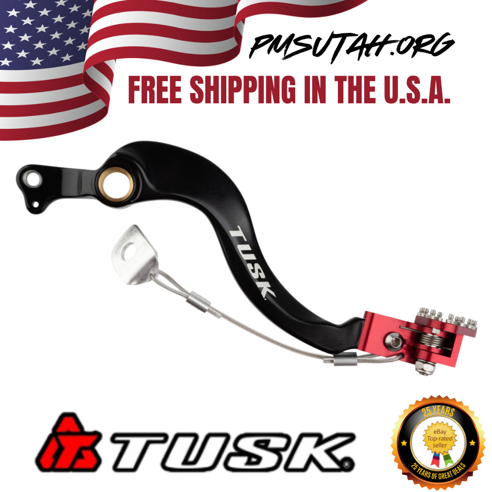 Tusk Brake Pedal 2002–2007 Honda CR250R CR 250R Foot Lever Black Red Aluminum